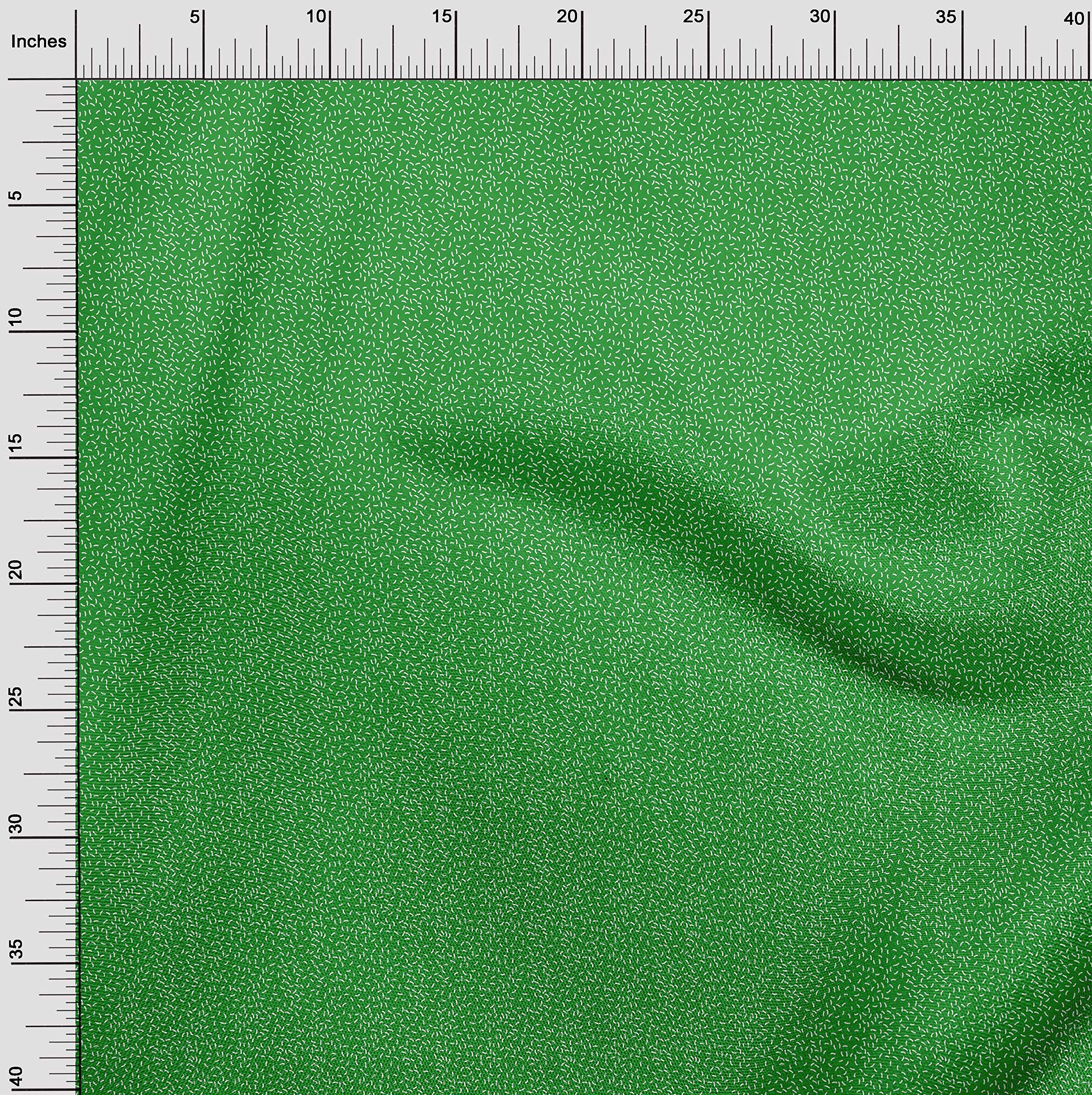 oneOone Velvet Green Fabric - 58 Inch Wide Printed Abstract Sewing Material for DIY Clothing, Dresses, Curtains & Home Decor | Soft Textured Fabric by The Yard