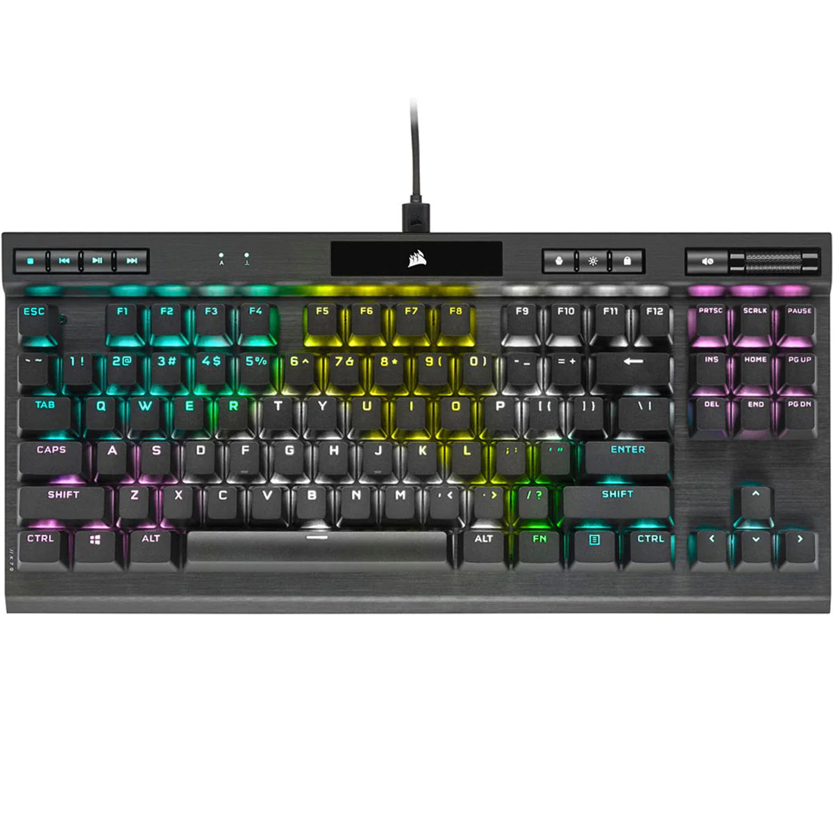 Corsair K70 RGB TKL Mechanical Gaming Keyboard - Cherry MX Speed Switches - Compact Tenkeyless Design for PC, PS5, Xbox - Perfect for Esports, Streaming & Office Work