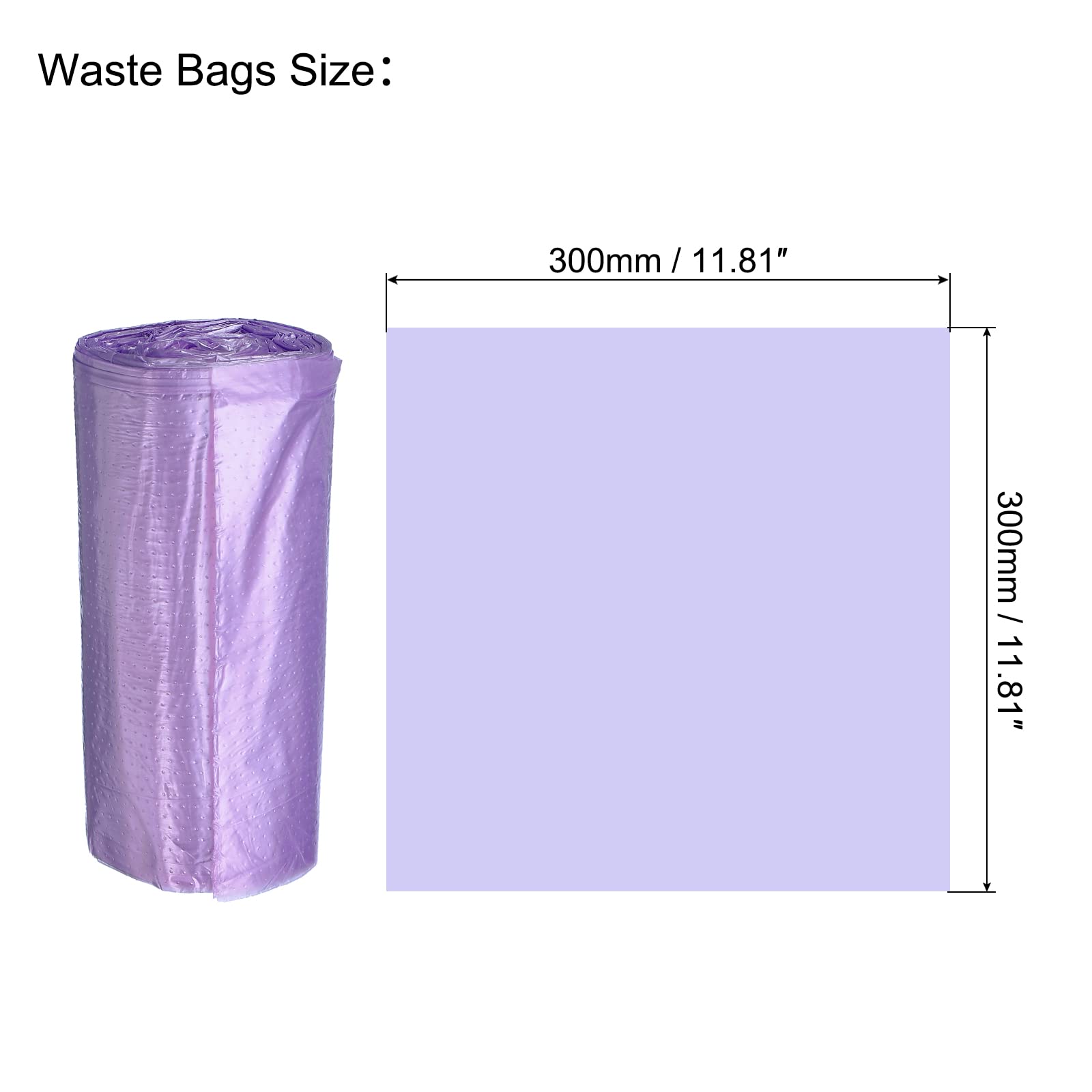 **MECCANIXITY Small Trash Bags 0.5 Gallon - Mini Garbage Bags for Desktop, Office, Bathroom & Car - Purple, 4 Rolls (120 Counts) - Perfect for Mini Trash Cans, Wastebaskets & Small Bins**