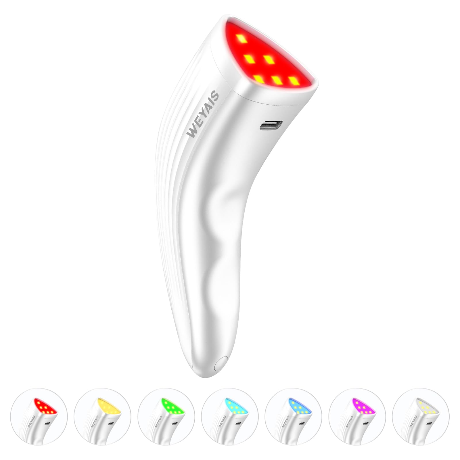7-Color LED Light Therapy Wand for Face - Red & Blue Light Therapy Device for Skin Care, Anti-Aging & Acne Treatment | Perfect for Home Spa & Skincare Routine