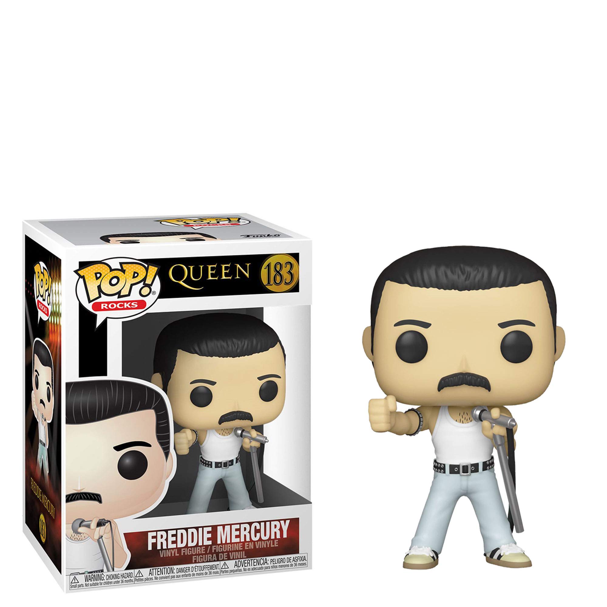 Funko POP! Rocks: Queen - Freddie Mercury Radio Gaga 1985 Collectible Figure (3.75 Inches, Multicolor) - Perfect for Music Lovers, Pop Culture Enthusiasts & Gift Giving