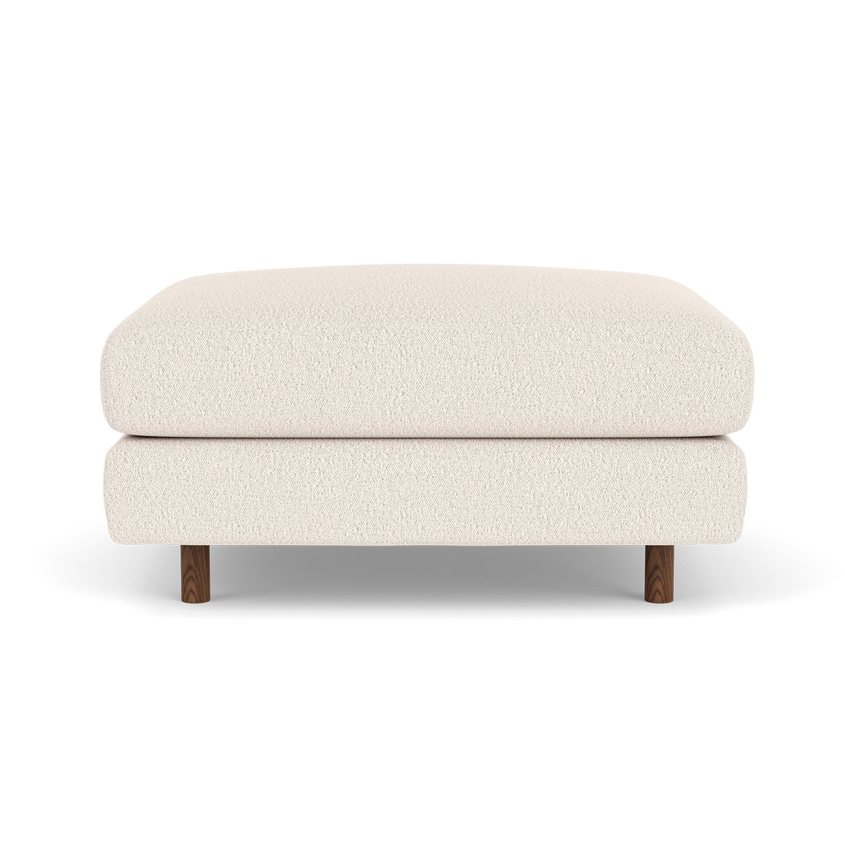 Stylish Dylan Boucle Ottoman - Modern Footrest & Accent Chair for Living Room, Bedroom, or Office - Soft & Durable Upholstered Pouf with Non-Slip Bottom
