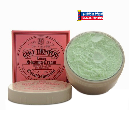 Geo F Trumper Limes Shaving Cream for Men - Premium Luxury Shaving Soap with Natural Ingredients - Perfect for Sensitive Skin & Close Shaves - Ideal for Daily Grooming & Travel Kits
