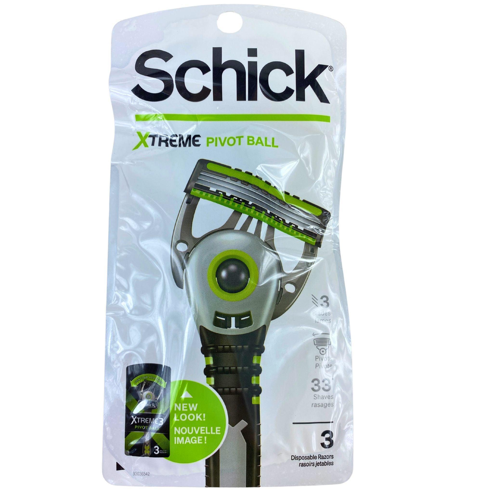 Schick Xtreme Pivot Ball 3 Disposable Razors - 50 Pack - Smooth Shaving for Men - Perfect for Travel, Gym & Daily Grooming Routine