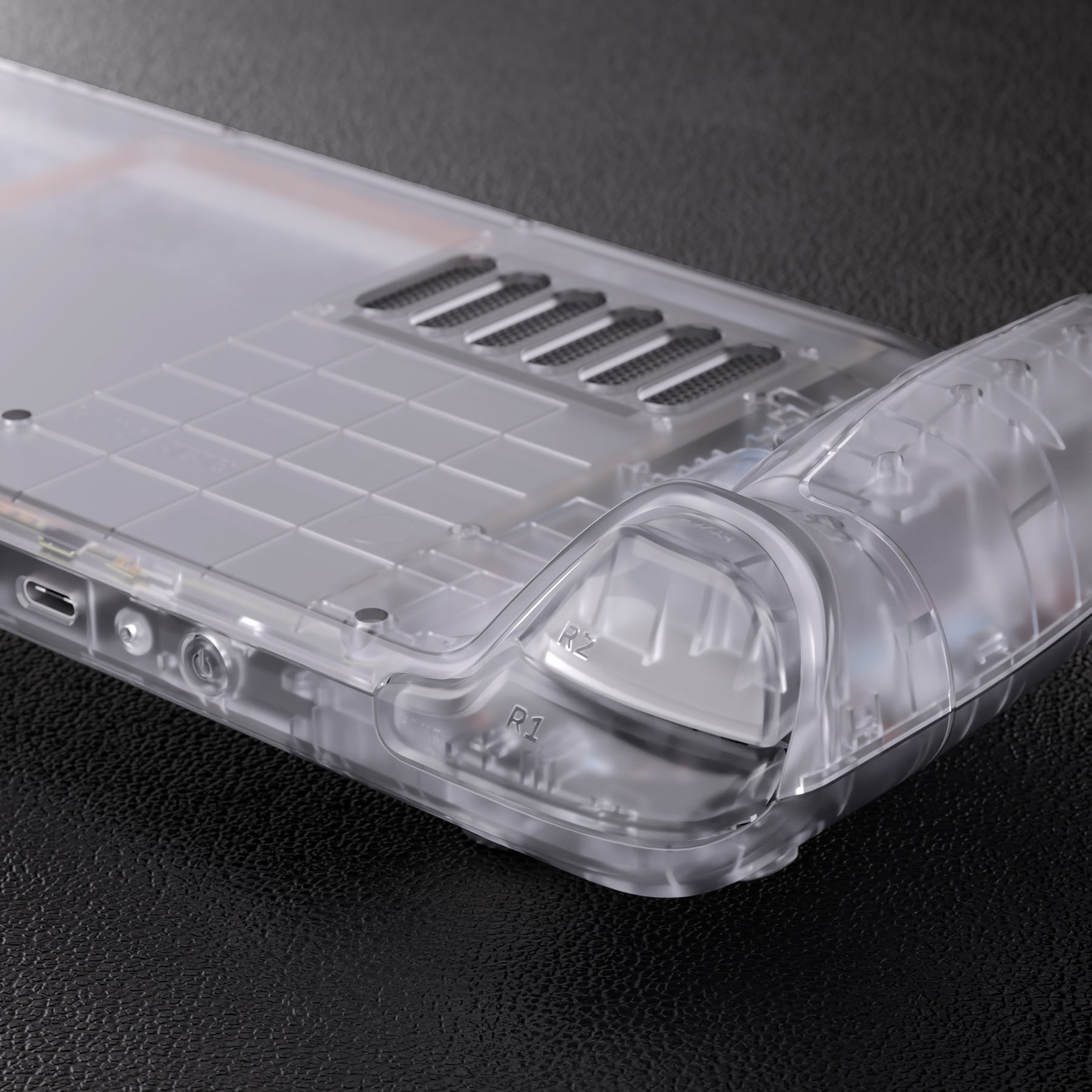 eXtremeRate Custom Full Set Shell with Buttons for Steam Deck LCD - Clear Replacement Case for Gaming & Travel Protection
