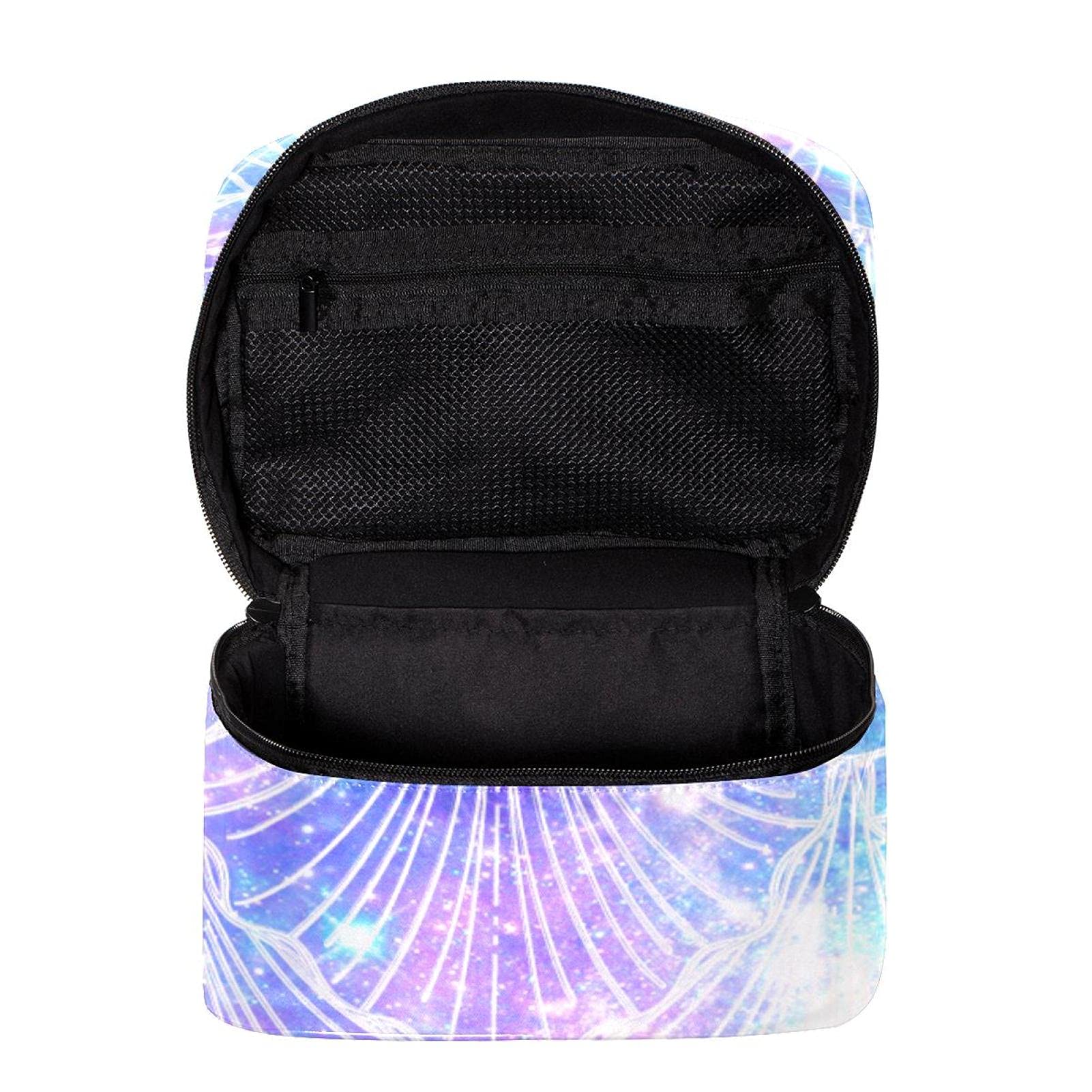 Mermaid Scale Galaxy Pattern Large Cosmetic Bag - Waterproof Travel Makeup Organizer with Zipper, Toiletry Pouch for Women & Girls | Perfect for Vacation, Gym, Beach & Daily Essentials Storage