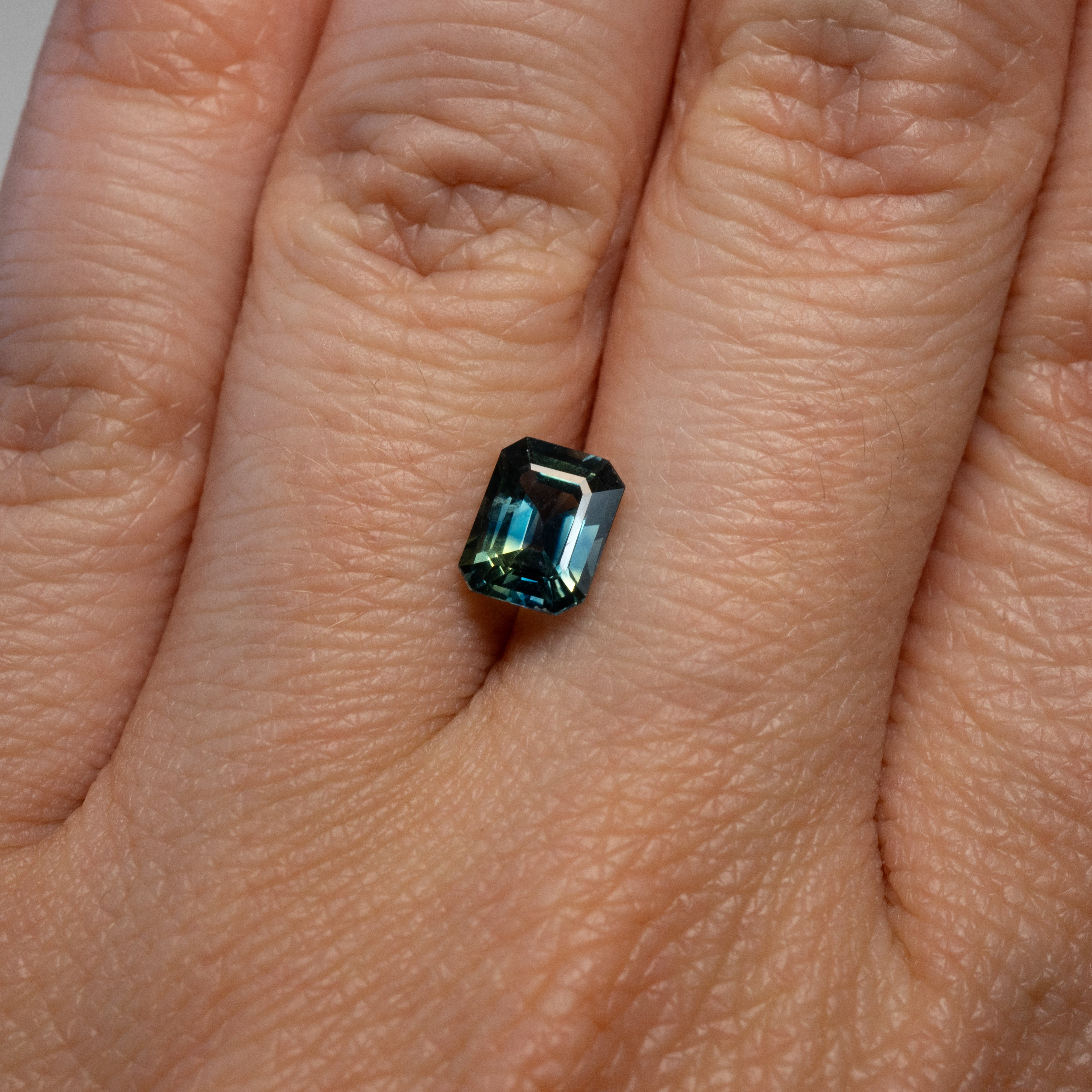 1.46ct Teal Emerald Cut Sapphire Gemstone – Stunning Blue-Green Jewel for Engagement Rings & Fine Jewelry