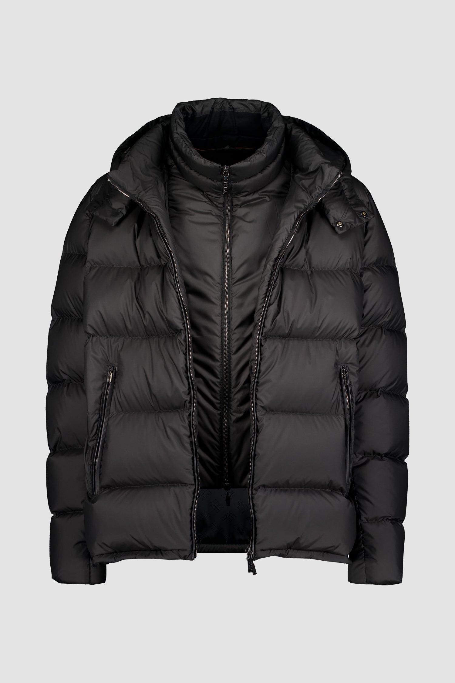 Zilli Black Down Short Jacket with Removable Hood - Lightweight Winter Coat for Women, Waterproof Puffer Jacket - Perfect for Outdoor Activities, Skiing & Casual Wear
