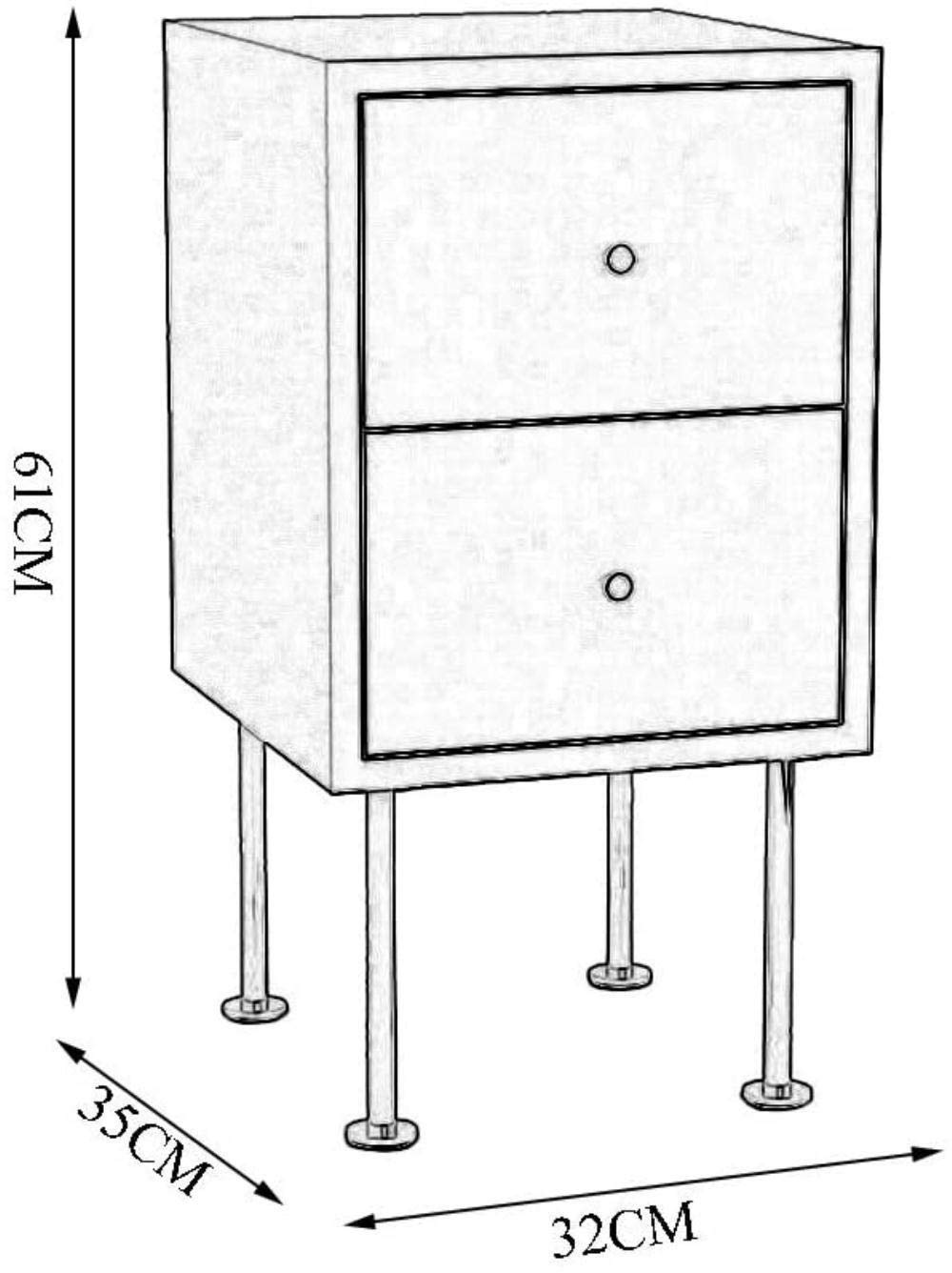 Wooden File Cabinet Nightstand with Drawers - High-Foot Bedside Table for Bedroom, Living Room Storage, Gray End Table for Home Office & Dorm Organization