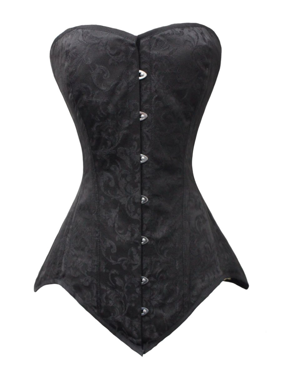 LuvSecretLingerie Heavy Duty 26 Double Steel Boned Waist Training Corset - Brocade Long Torso Overbust Shaper #8151 for Women | Slimming Body Shaper for Special Occasions & Burlesque Shows