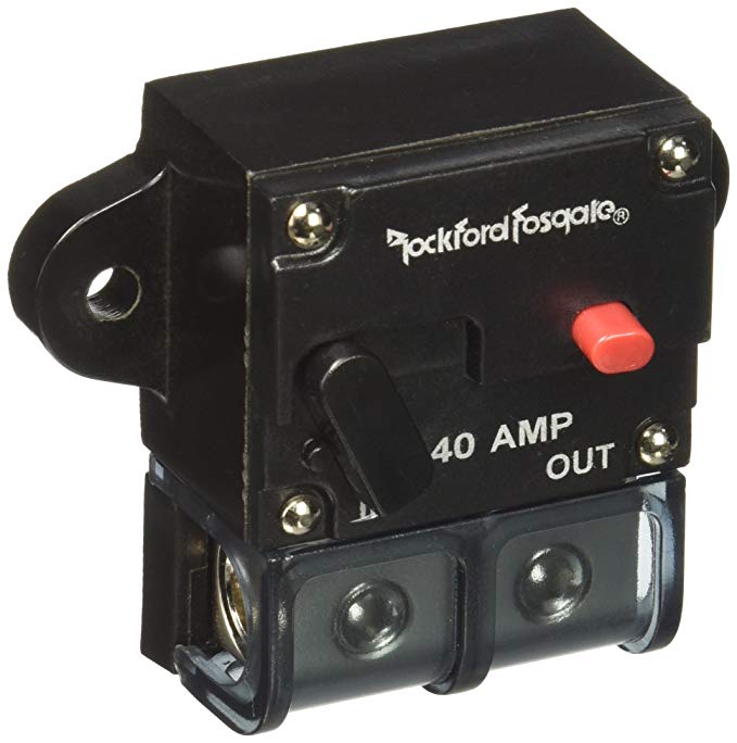 Rockford Fosgate RFCB140 12V 140 Amp Circuit Breaker - High-Performance Auto Electrical Protection for Car Audio, Marine & RV Use