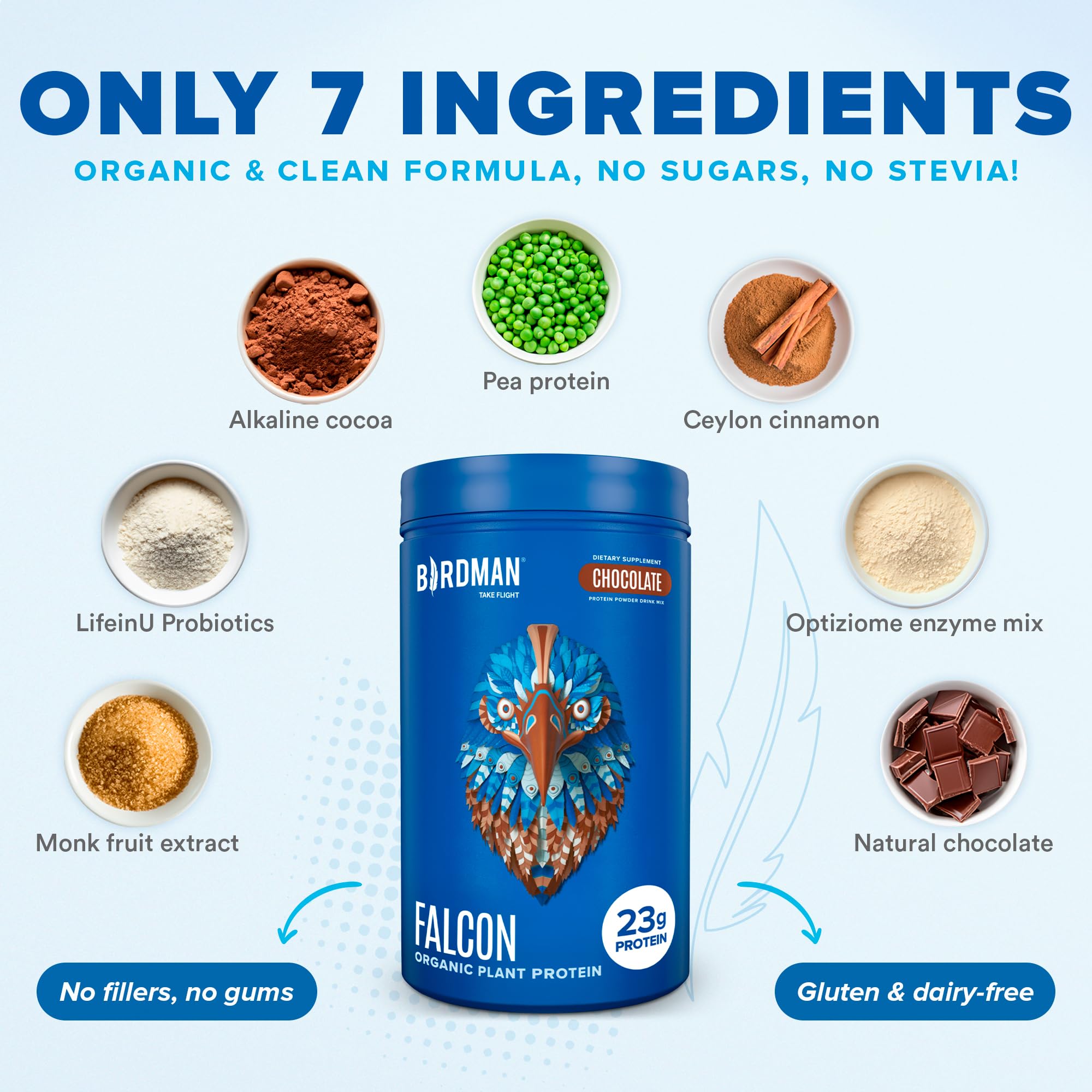 Organic Vegan Protein Powder - Plant Based, Keto, Dairy Free, Low Carb, Non-GMO | Stevia & Sugar Free with Probiotics | Pea Protein Chocolate Flavor (20 Servings, 1.32lb) for Post-Workout Recovery & Healthy Smoothies