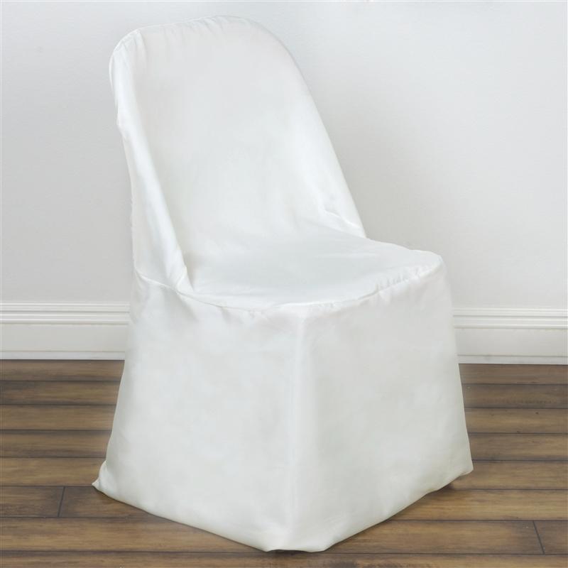 Foldable Flat Chair Covers for Weddings, Parties & Events - Elegant Decorations for Banquets, Receptions & Outdoor Gatherings