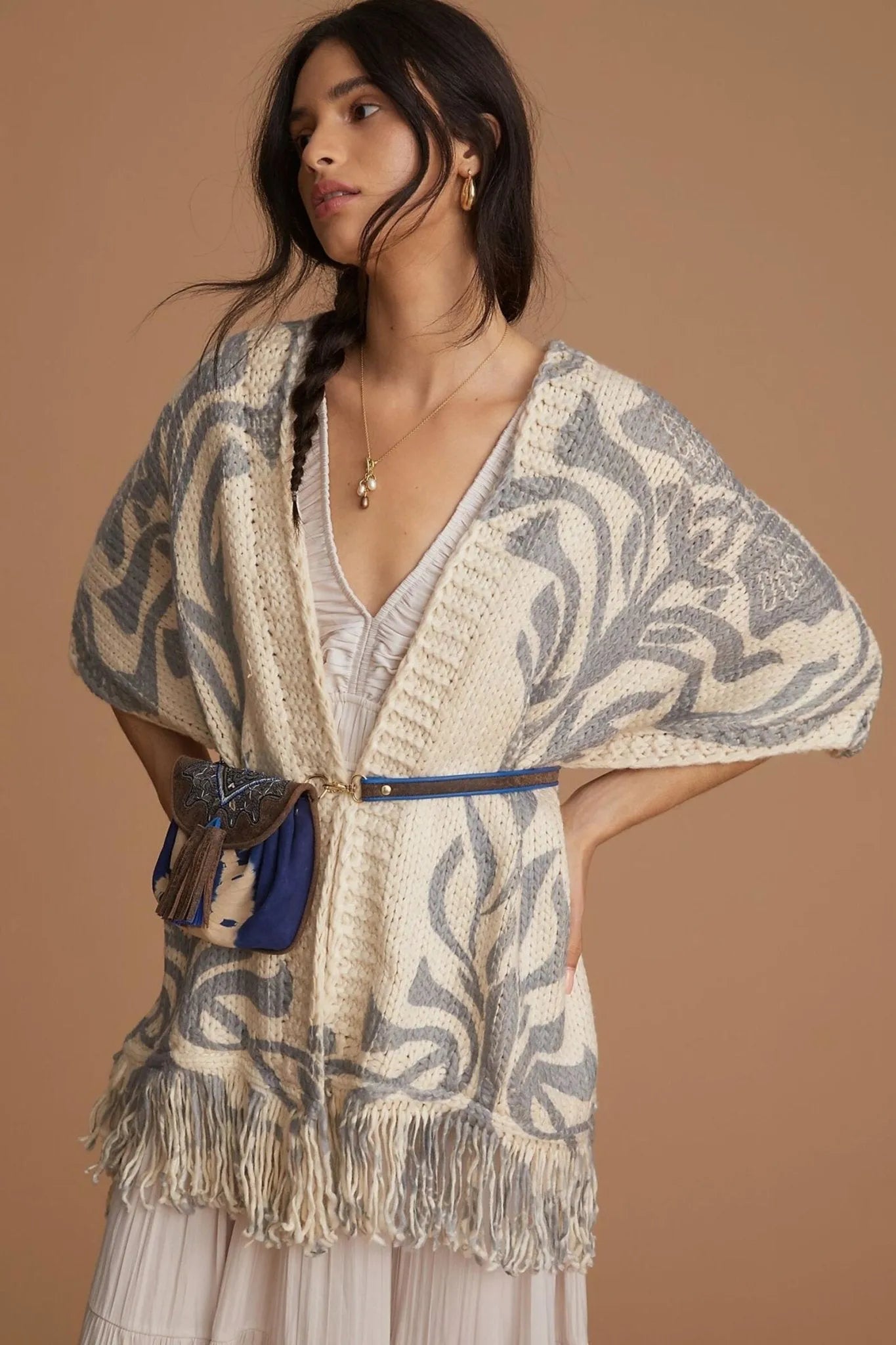 Stylish Knit Tassel Kimono Cardigan - Lightweight Boho Cover Up for Women - Perfect for Beach, Vacation & Summer Outfits