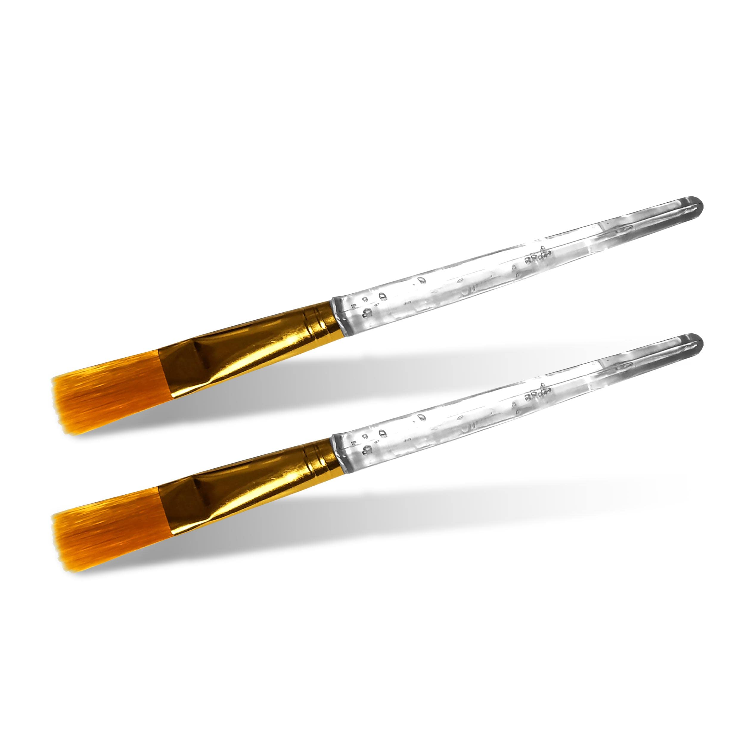 Uniqon Transparent Handle Soft Brush for Facial Mask & Cosmetic Application - Perfect for Skincare, Makeup & Beauty Routine at Home or Salon