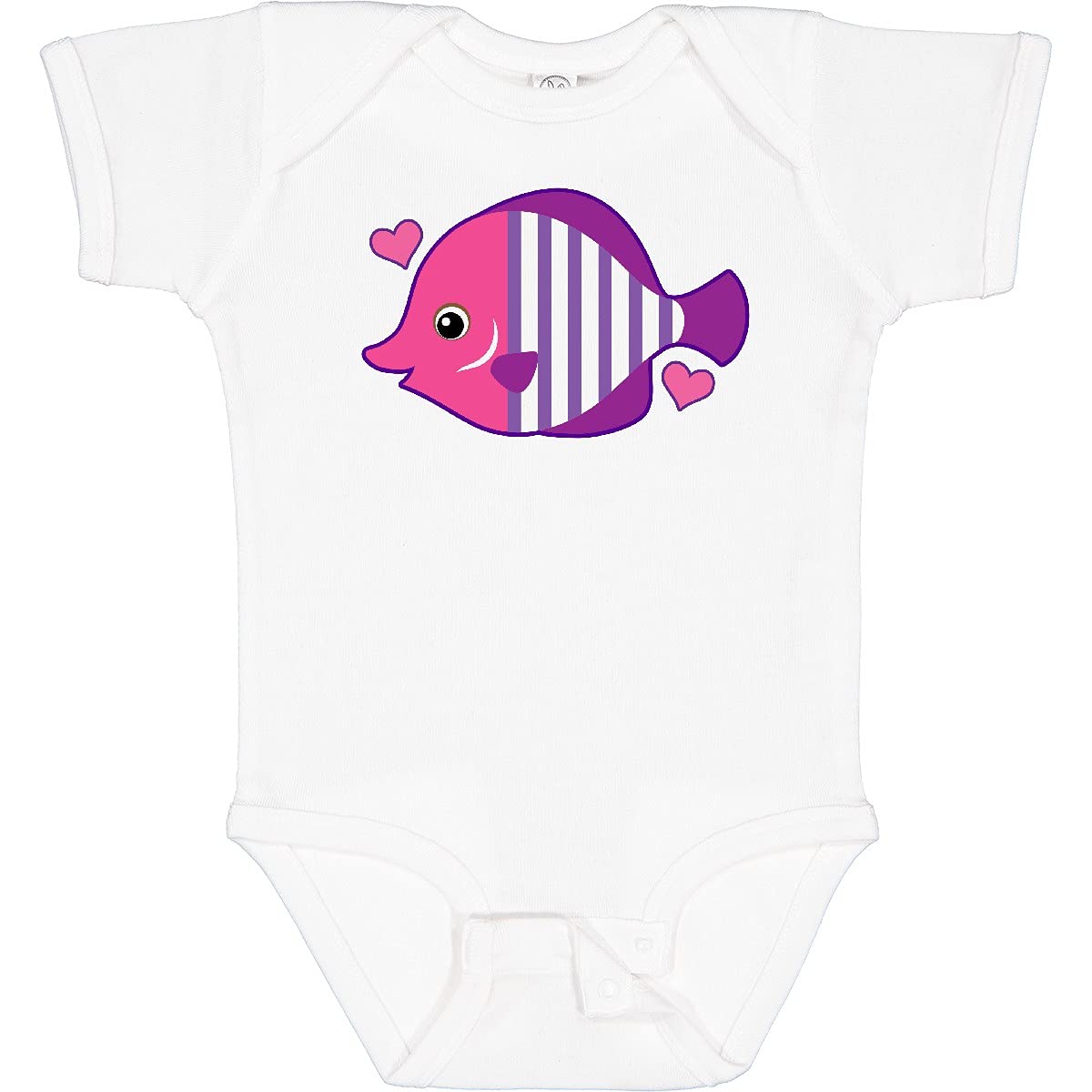 Inktastic Cute Tropical Fish Beach Vacation Baby Bodysuit - Soft Cotton Infant Onesie for Boys & Girls - Perfect for Summer, Pool Party & Beach Outfits