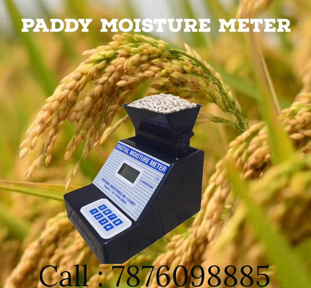 XOPIC Digital Grain Moisture Meter for Paddy, Wheat, Maize & Rice - Portable Yellow Moisture Tester for Agriculture & Farming Use
