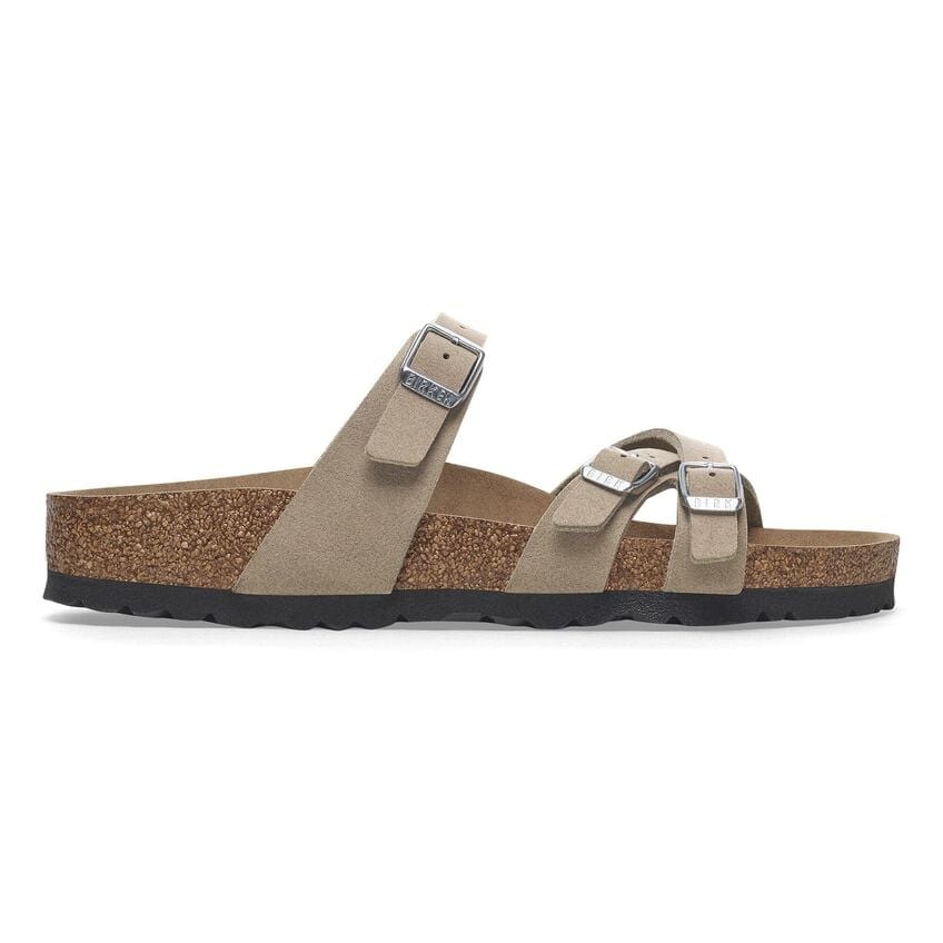 Birkenstock Franca Vegan Sandals in Gray Taupe - Comfortable Vegan Leather Slides for Women | Perfect for Beach, Vacation & Summer Outfits
