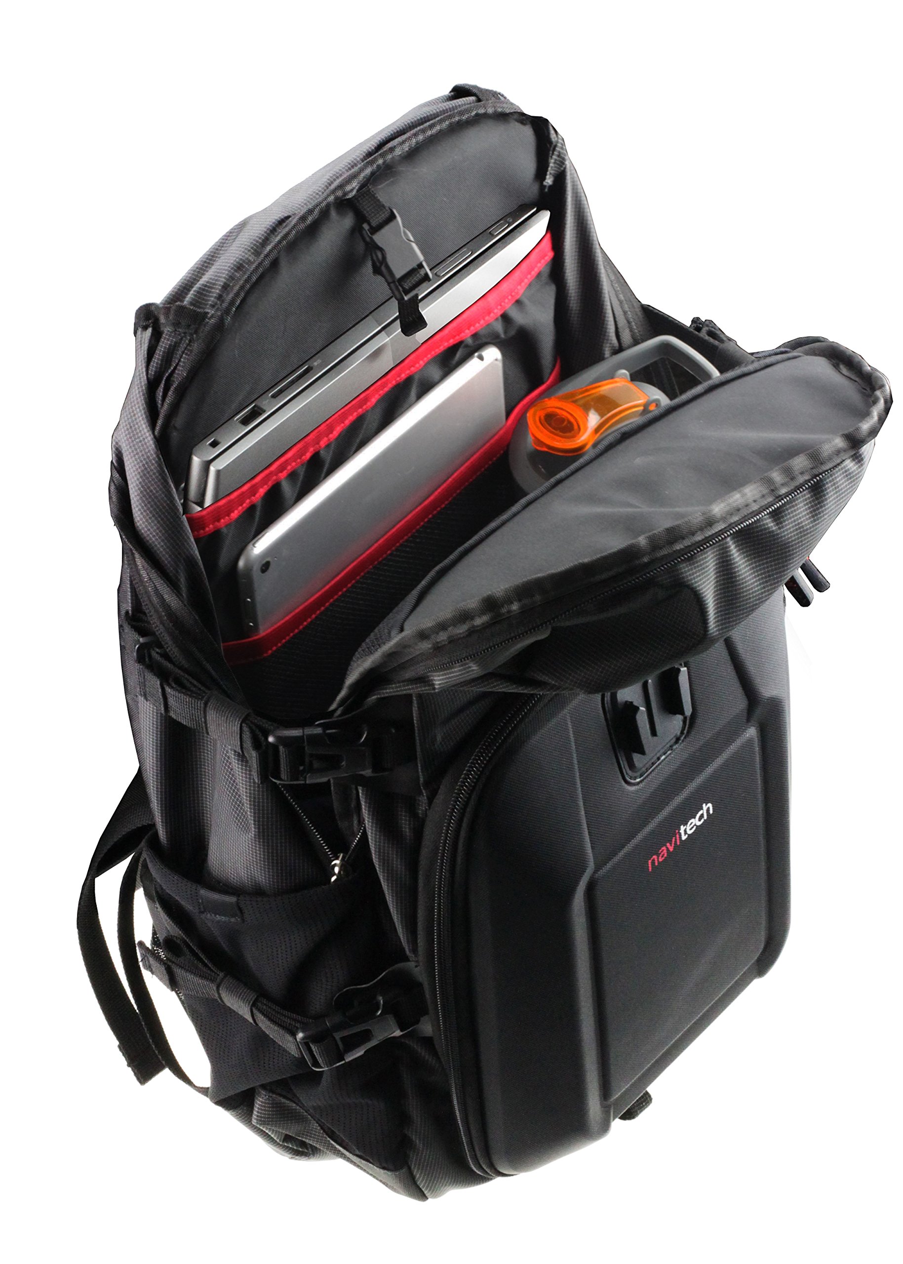 Navitech 4K Action Camera Backpack with 18-in-1 Accessory Kit - Waterproof Chest Mount Compatible with ZIYUO Full HD Sports Cameras (2.0