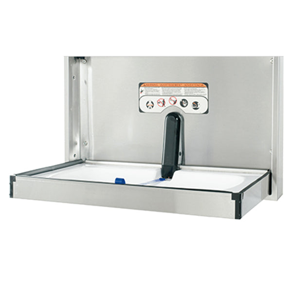 Foundations 100SS R Premier Horizontal Recessed Mount Full Stainless Steel Baby Changing Station - Durable Commercial Grade Diaper Changing Table for Restrooms, Daycares & Public Spaces