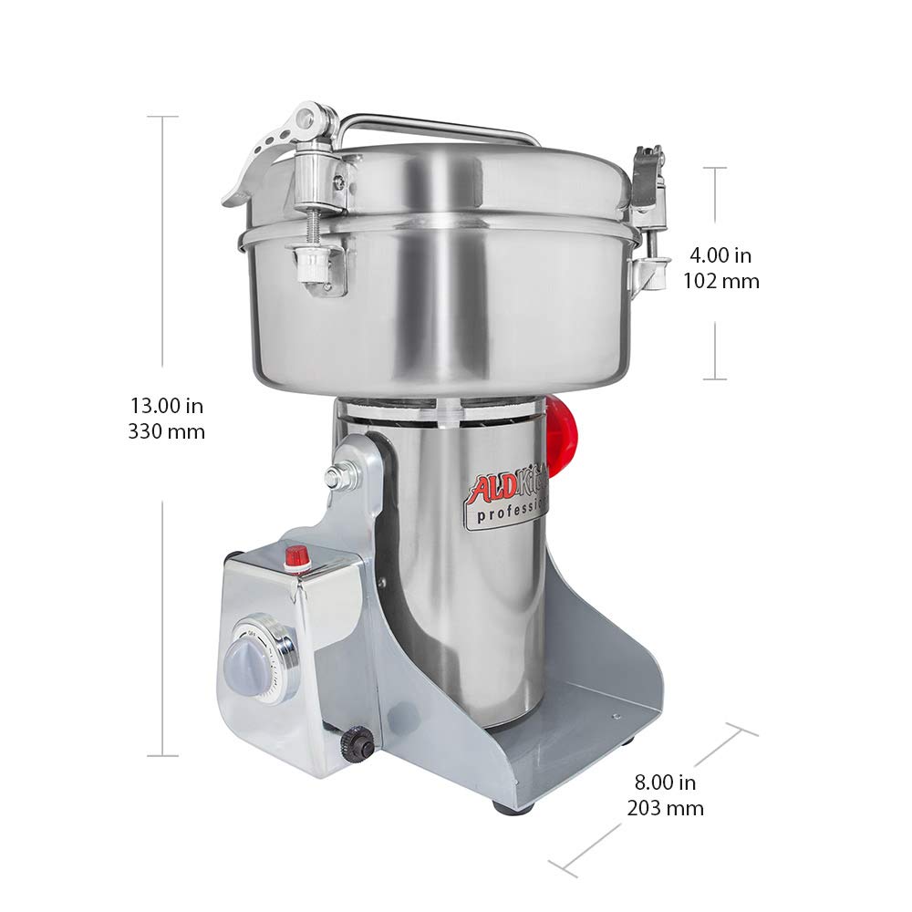 ALDKitchen Electric Grain Mill - Swing Type Grinding Machine for Flour, Spices & Coffee - 750g Capacity - Perfect for Home Baking & Healthy Cooking