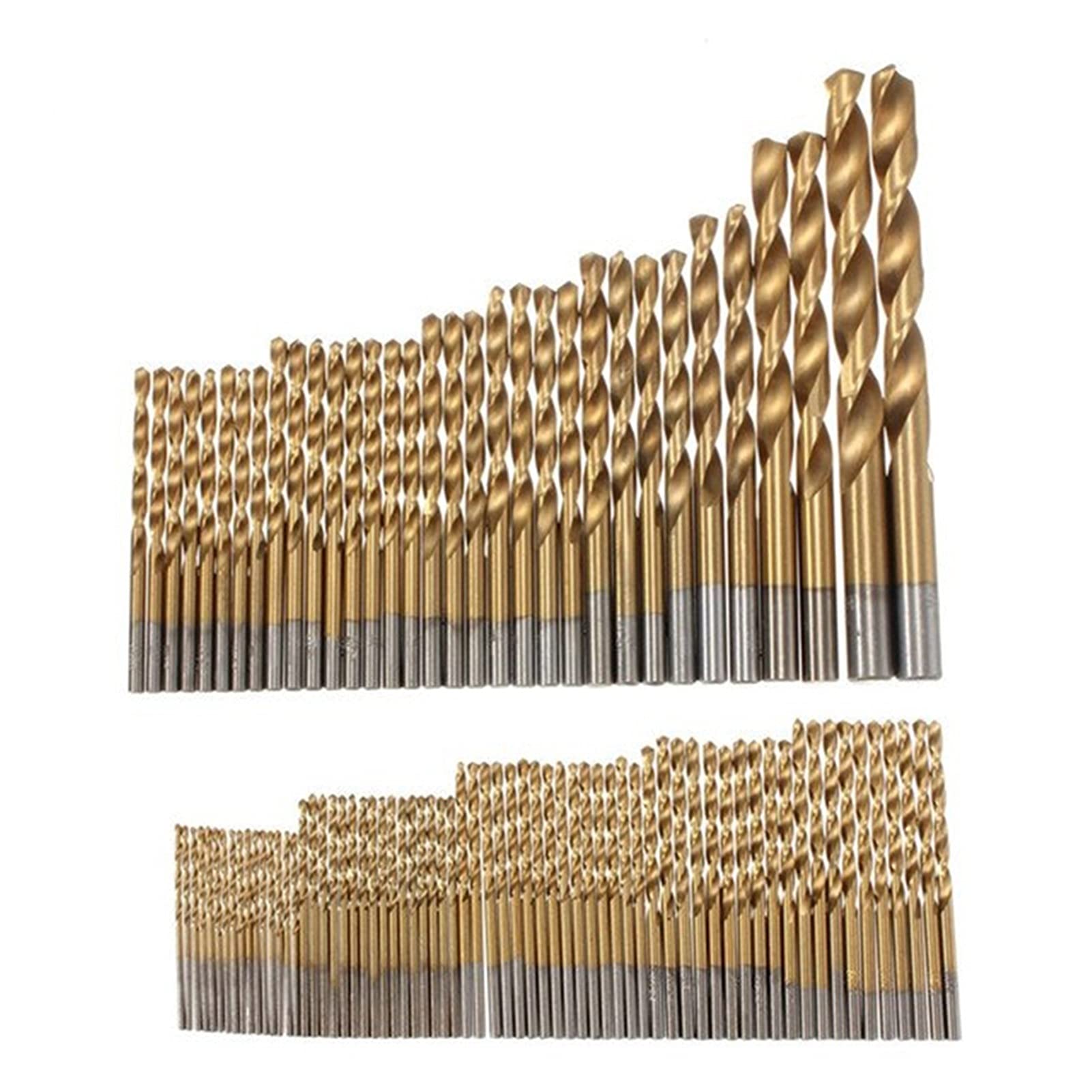 99-Piece Titanium Coated Drill Bit Set (1.5-10mm) - High Speed Steel Twist Drill Bits for Wood, Plastic & Aluminum - Perfect for DIY Projects, Woodworking & Metalworking