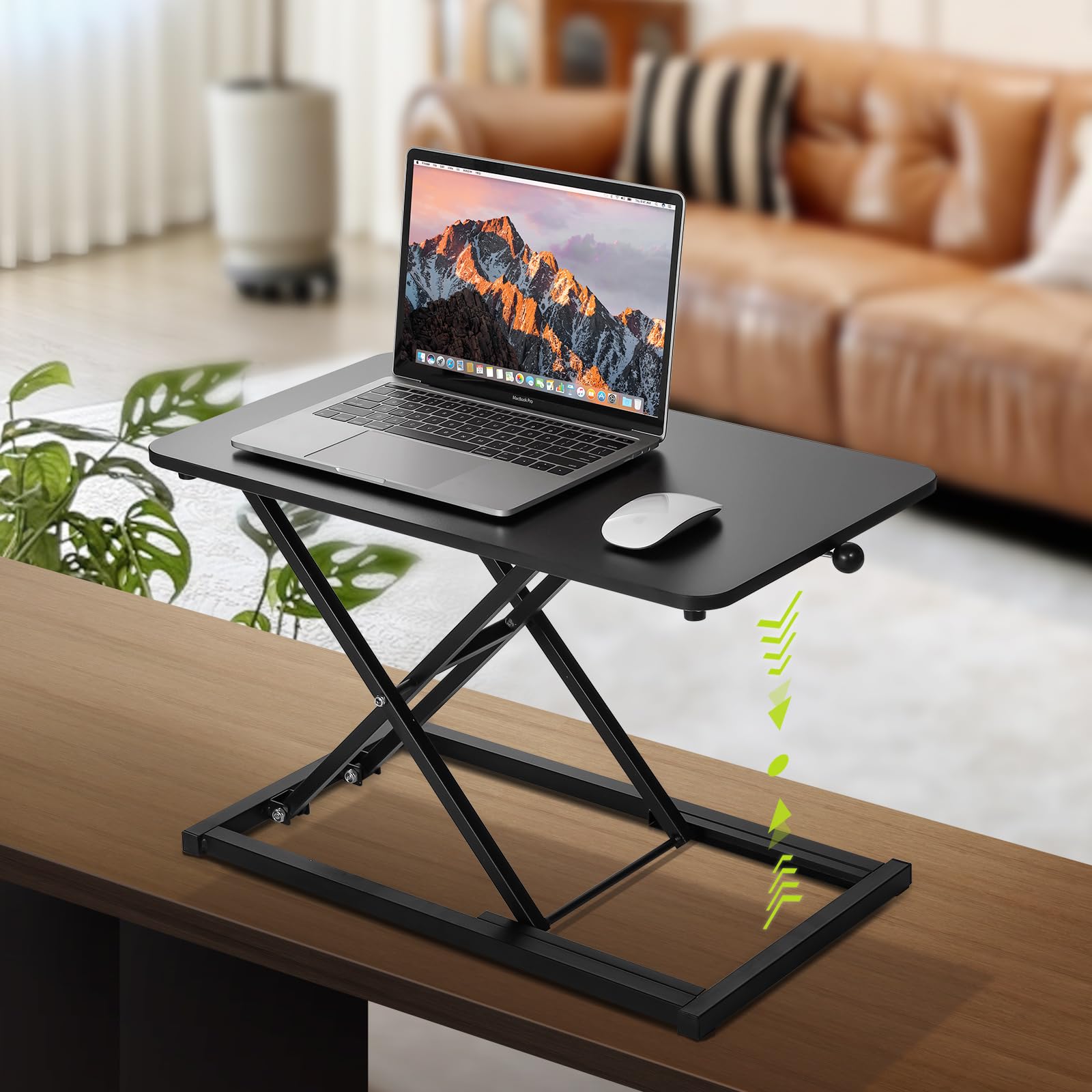 6-Level Adjustable Standing Desk Converter - Compact Sit Stand Workstation (23.6