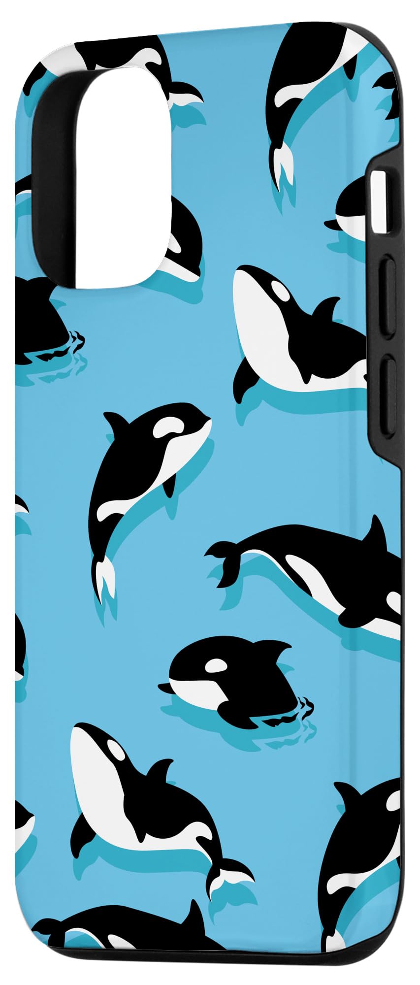 iPhone 12/12 Pro Case - Orca Swimming Whale Design - Perfect Miami Dolphin Beach Lover Gift - Durable Protective Phone Cover for Swimming Enthusiasts & Ocean Lovers