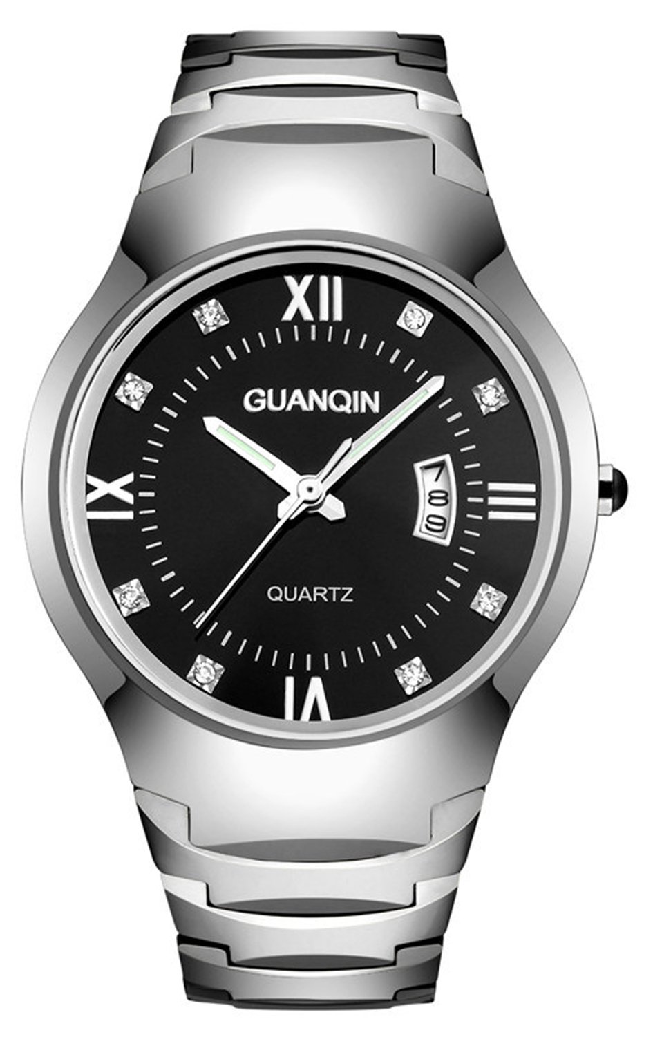Luminous Men's Sapphire Analog Watch - 30m Waterproof Luxury Tungsten Steel Wristwatch for Business, Formal & Night Use