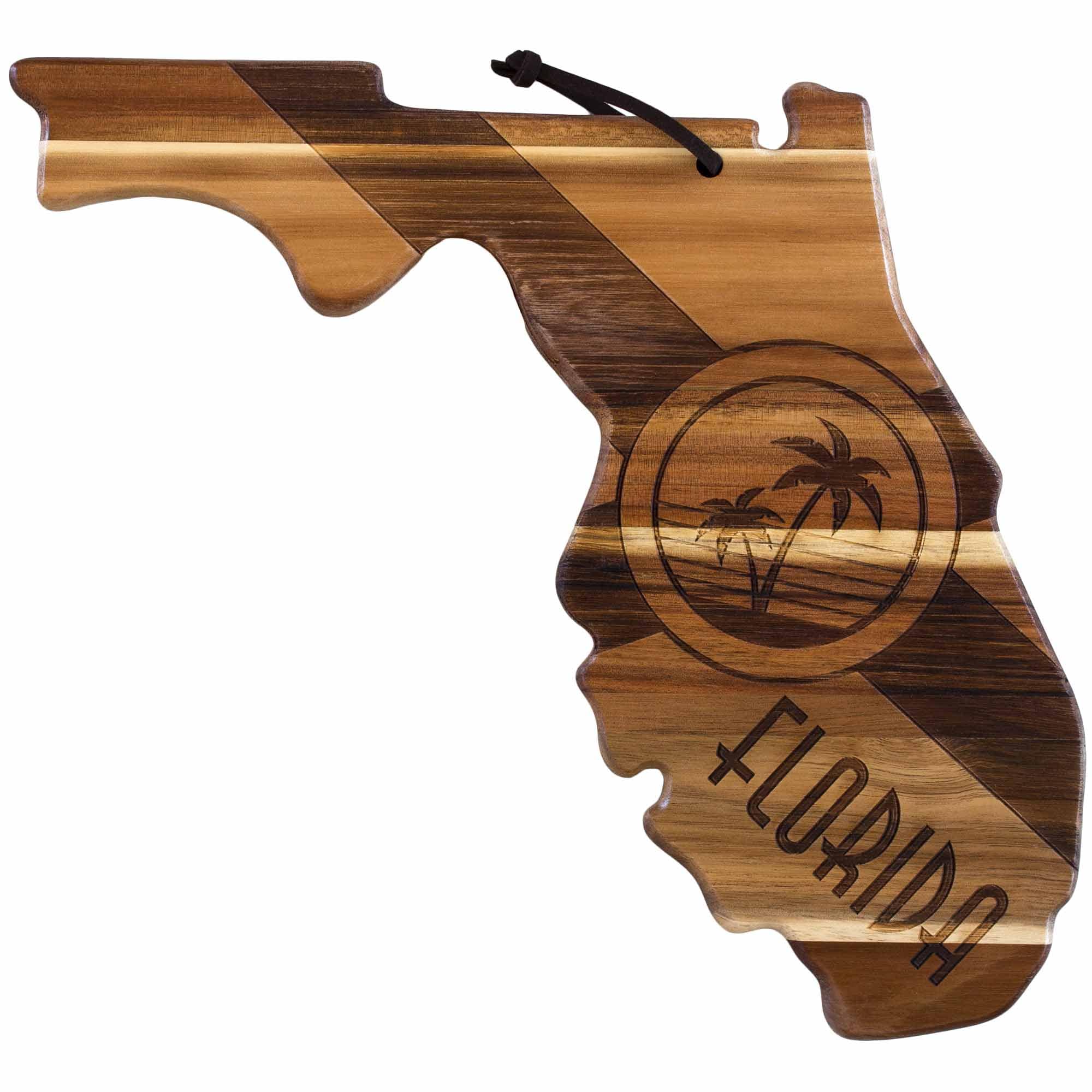Premium Rock & Branch® Origins Series Florida Cutting Board - Durable Bamboo Wood Chopping Board for Kitchen, Butcher Block for Meat, Cheese & Vegetables - Perfect for Home Cooking & Professional Chefs