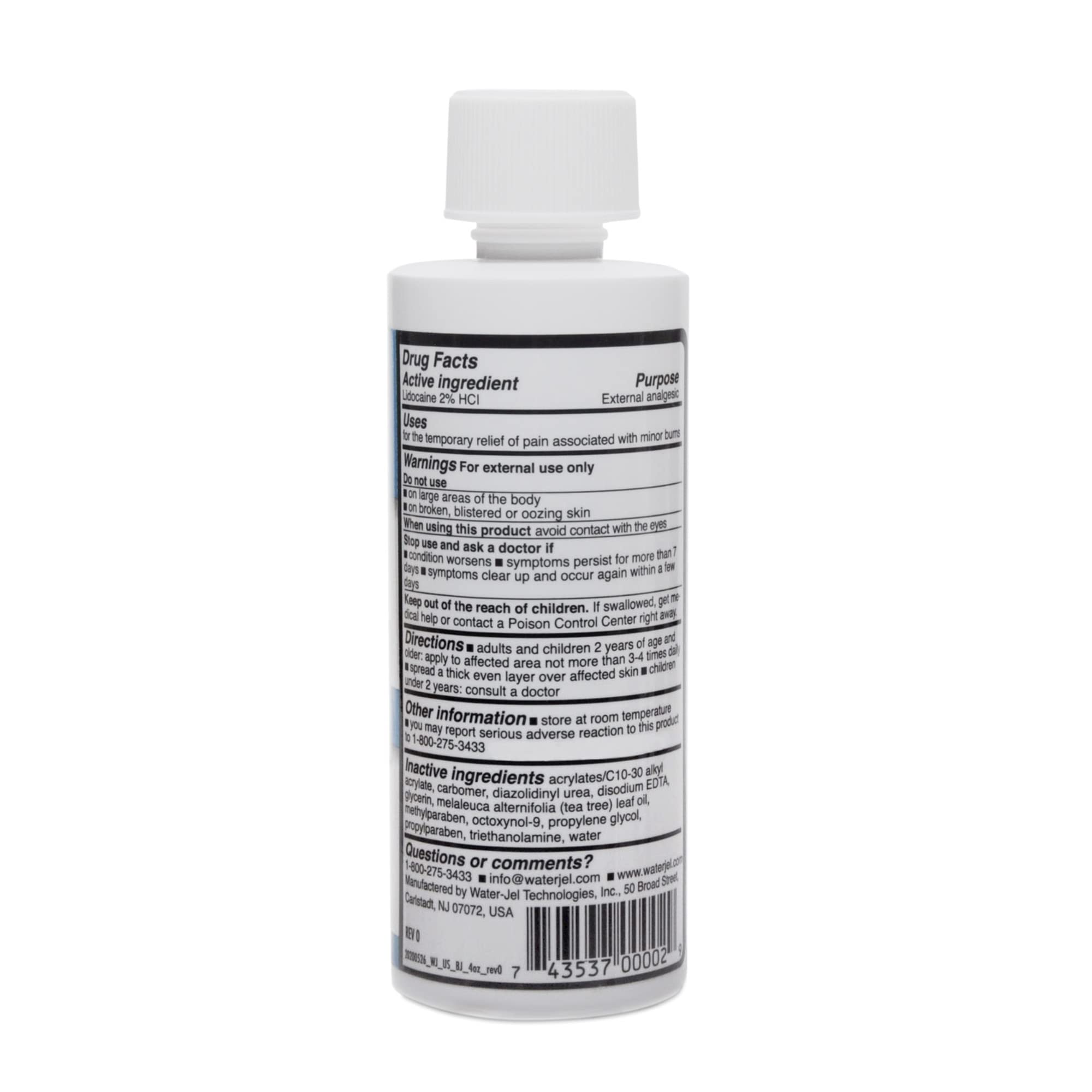 Medique 66624 Water Jel Burn Jel - 4 oz First Aid Burn Treatment Gel for Minor Burns, Sunburns & Skin Irritation - Soothing & Cooling Relief for Home, Camping & Emergency Kits