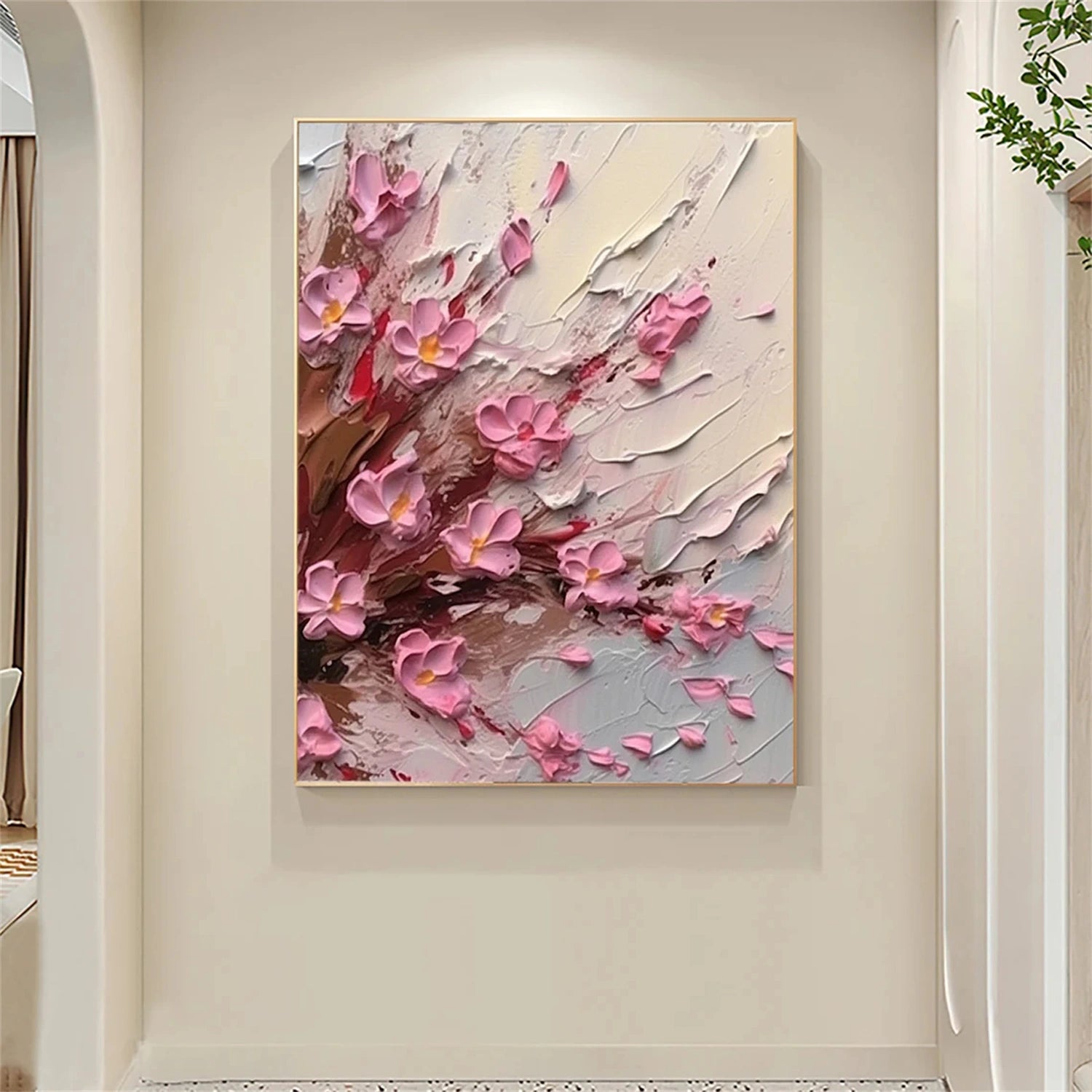 Flower and Tree Painting Set of 2 - Premium Wall Art Decor for Living Room, Bedroom & Office | #FT145