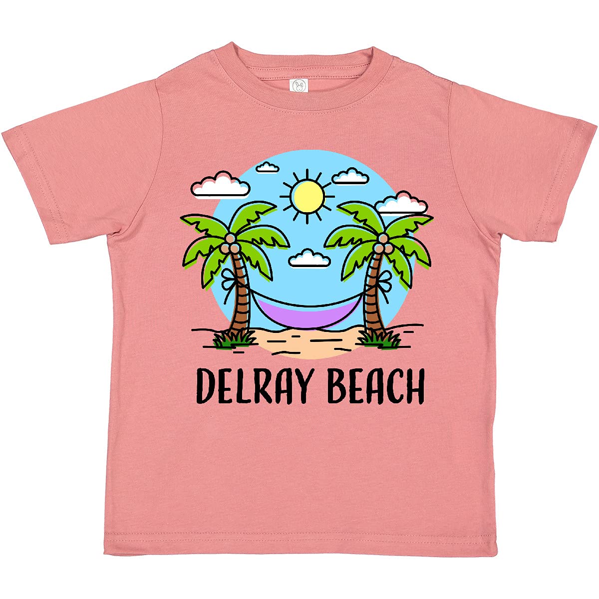 Inktastic Summer Vacation in Delray Beach Toddler T-Shirt - Cute Kids Graphic Tee for Boys & Girls - Soft Cotton Toddler Shirts for Beach Trips & Family Vacations