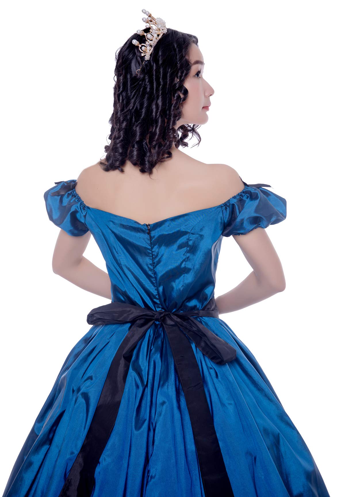 Elegant Victorian Ball Gown for Women - Long Sleeve Rococo Masquerade Party Dress | Perfect for Renaissance Fairs, Costume Parties & Historical Reenactments