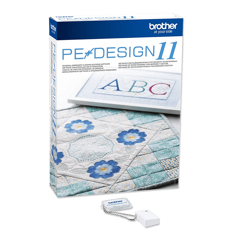 Brother PE Design 11 Embroidery Software - Digitizing & Editing for Home & Commercial Embroidery Machines | Perfect for DIY Projects, Custom Apparel & Business Use