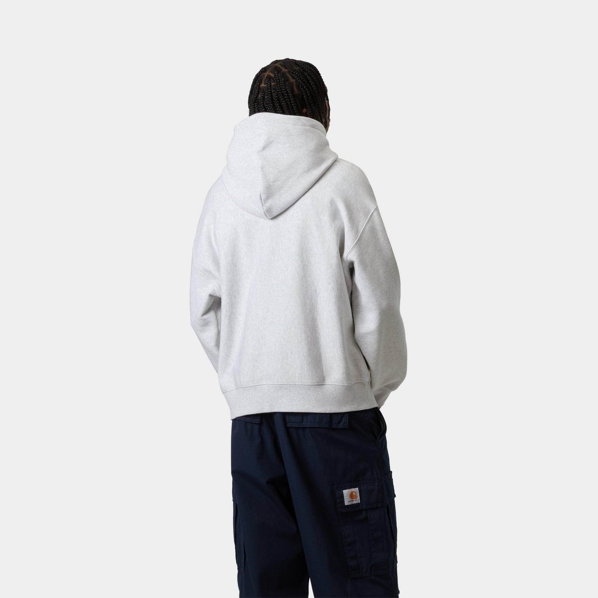 Hooded Script Logo Sweatshirt - Ash Heather | Cozy Pullover for Casual Wear, Street Style & Loungewear