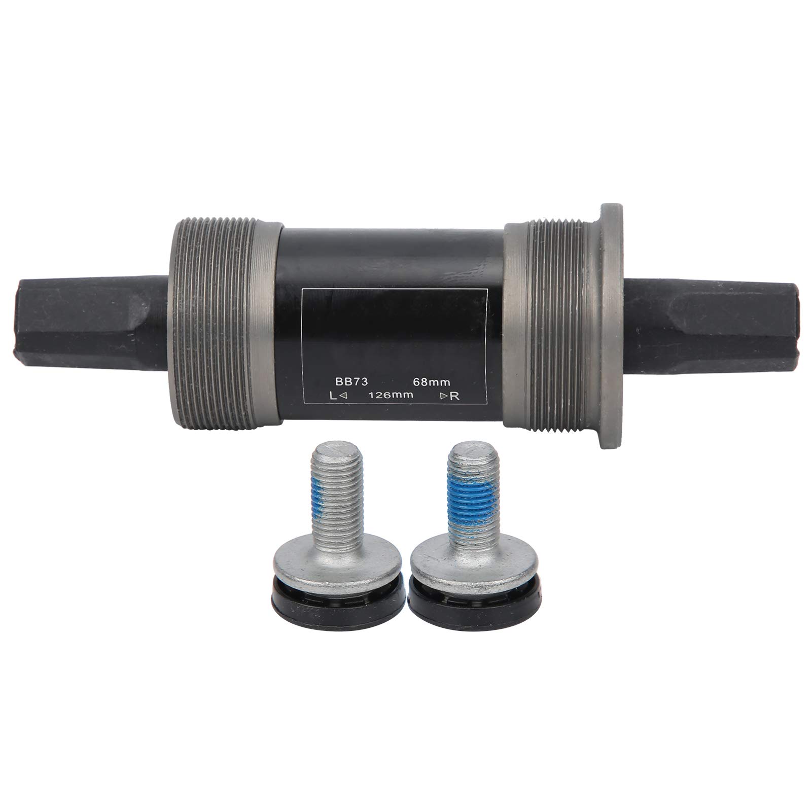 68mm Bike Bottom Bracket - Sealed Square Taper Bearing for Mountain Bikes with Installation Screws | Durable Metal Bicycle Crankset Component for Smooth Riding & Maintenance