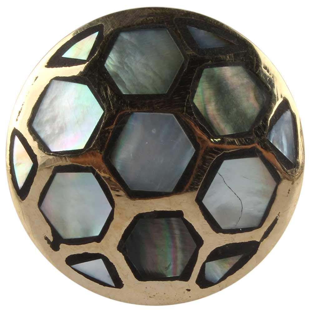 14pcs Football Brass Knobs for Cabinets - Gold Pearl Dresser Pulls for Kids Room & Kitchen Decor