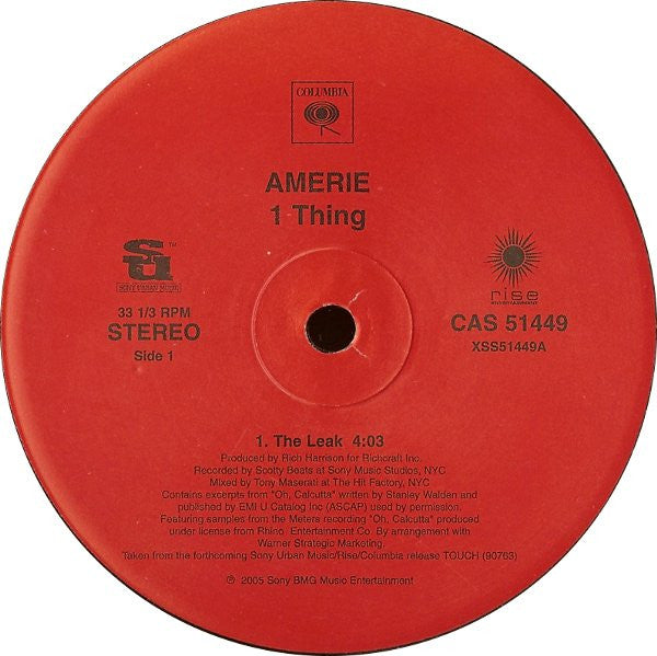 Amerie - 1 Thing (12-Inch Vinyl Single, NM or M Condition) - Perfect for DJs, Collectors & Music Enthusiasts