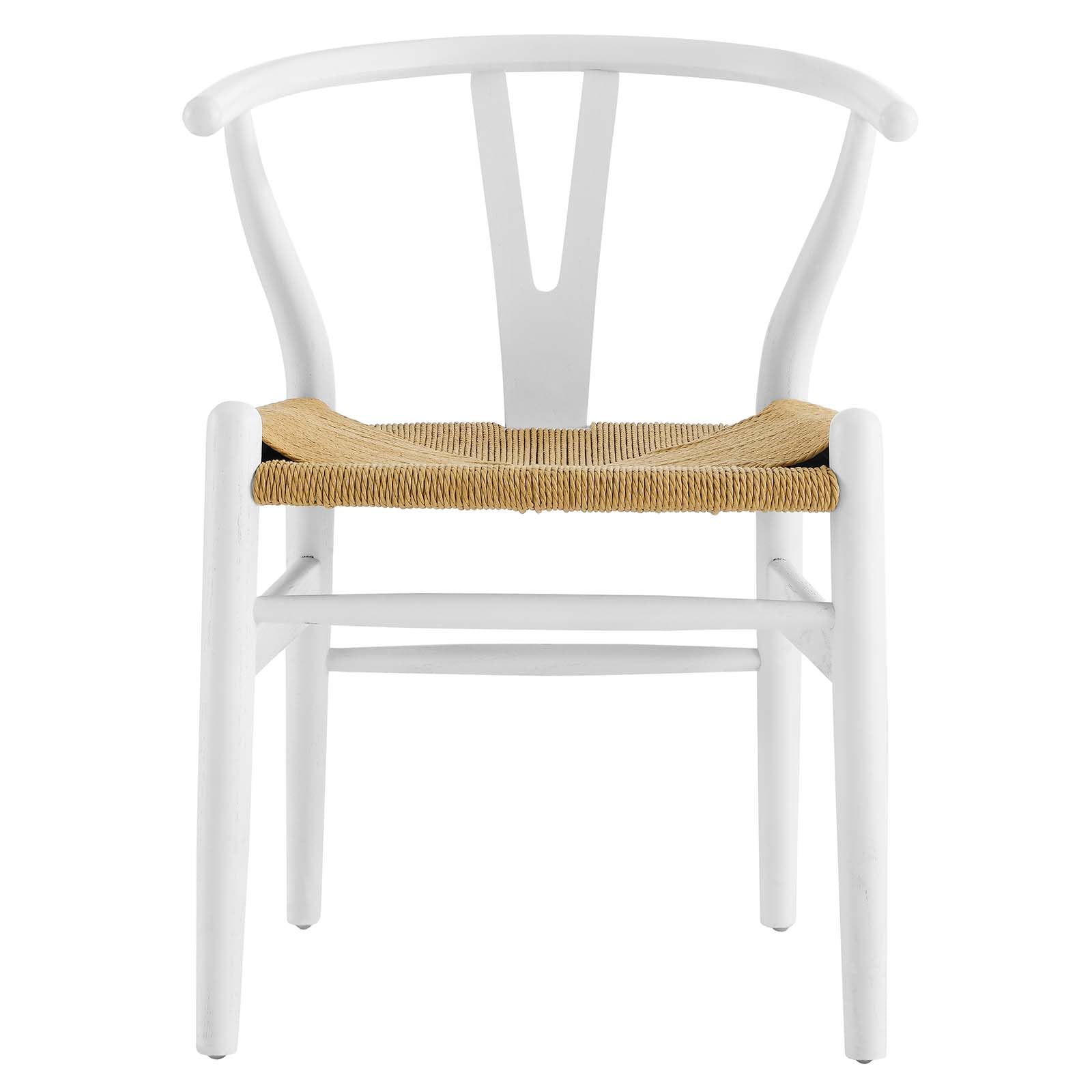 Modway Amish Mid-Century Modern Wooden Kitchen & Dining Chair - White - Perfect for Farmhouse, Vintage & Contemporary Dining Rooms