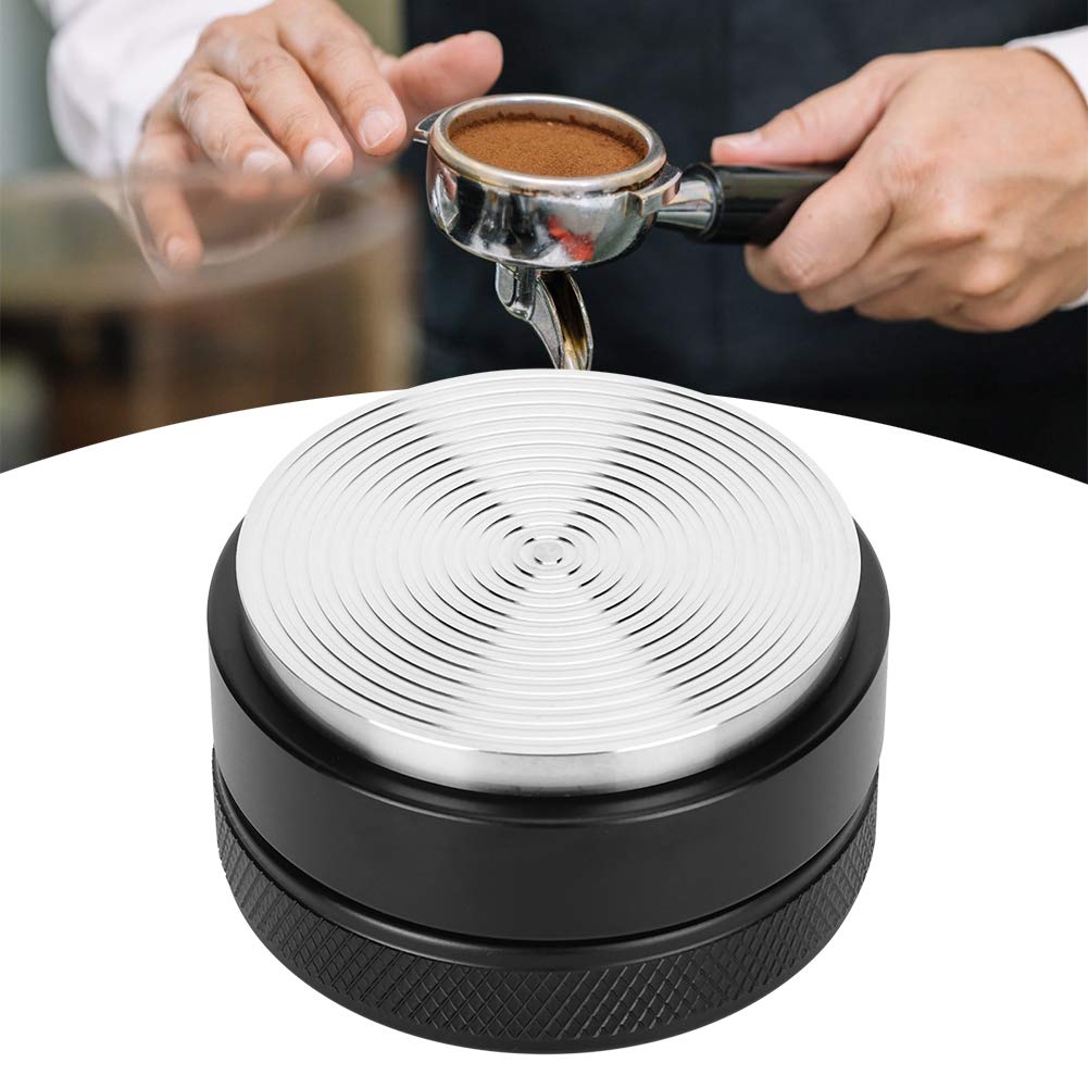 Stainless Steel Height Adjustable Coffee Distributor - 58mm Non-Slip Base for Espresso Tamping | Perfect for Home Baristas, Coffee Shops & Office Use | Essential Espresso Accessory for Professional Coffee Making