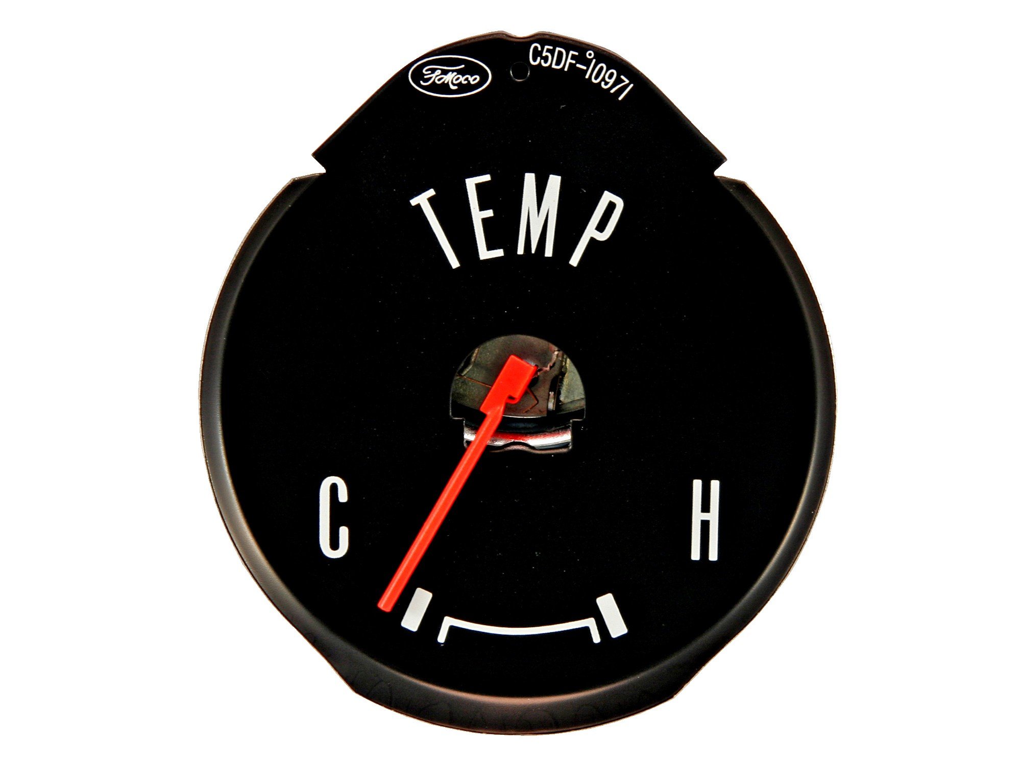 Scott Drake C5DF-10971 1965 Mustang Temperature Gauge - Standard Interior Replacement Part for Classic Car Restoration | Perfect for Vintage Ford Mustang Dashboard Repair & Restoration Projects