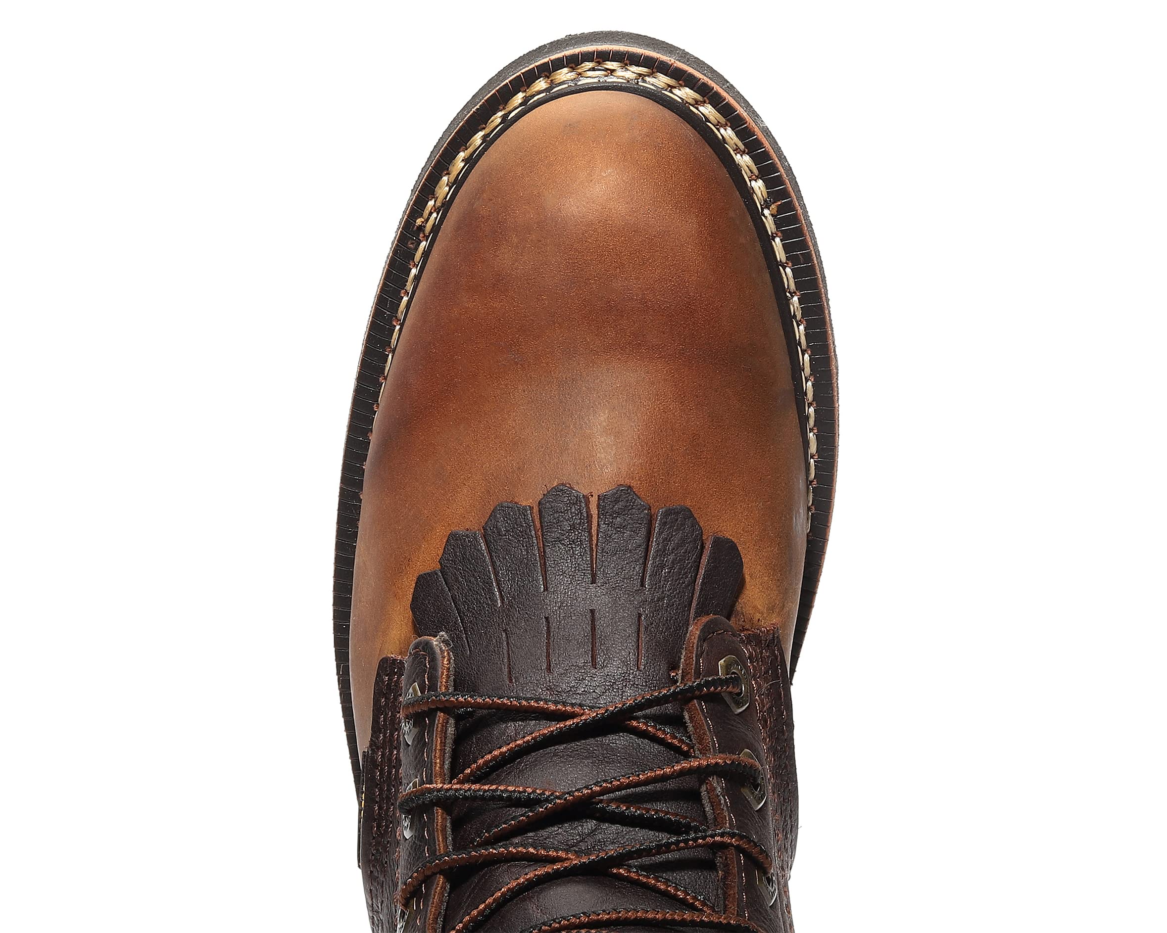 Men's Bonanza Boondocks 8-Inch Lace-Up Work Boots - Premium Leather Non-Safety Toe, Oil & Abrasion Resistant PU Outsole - Ideal for Construction, Landscaping & Outdoor Work