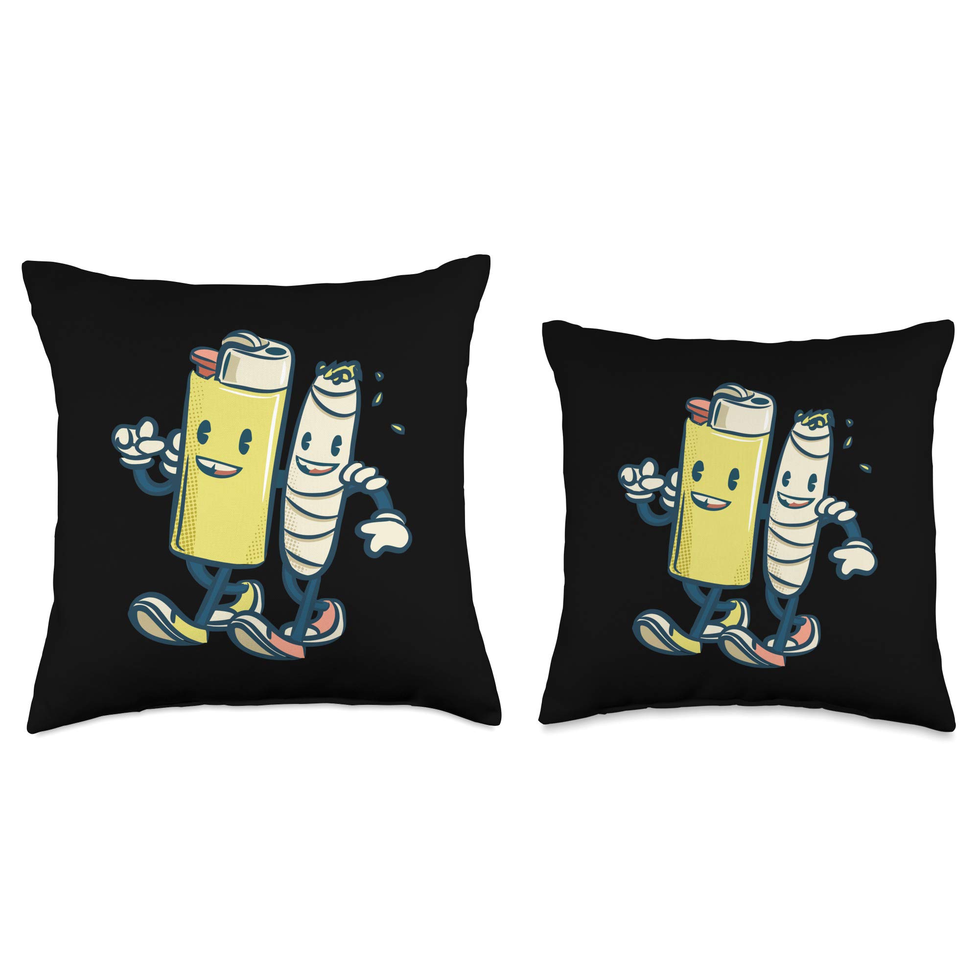 420 Smoking Weed Cannabis Marijuana Throw Pillow - Funny Stoner Gift for Joint Lovers - Perfect for Couches, Beds & Smoking Lounges