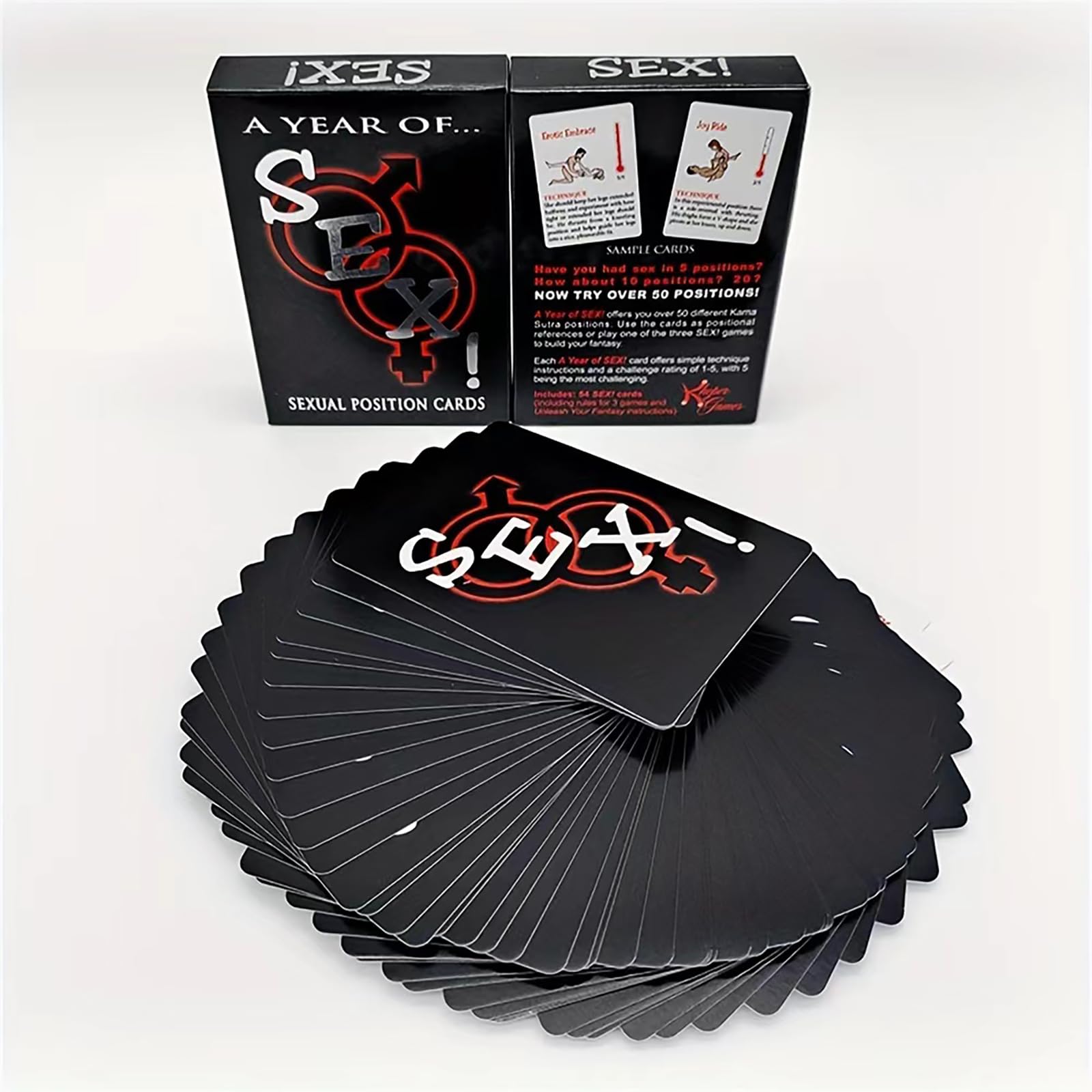 Adult Sex Position Cards for Couples - Fun & Intimate Date Night Game with Illustrated Positions - Perfect for Spicing Up Married Life & Romantic Evenings