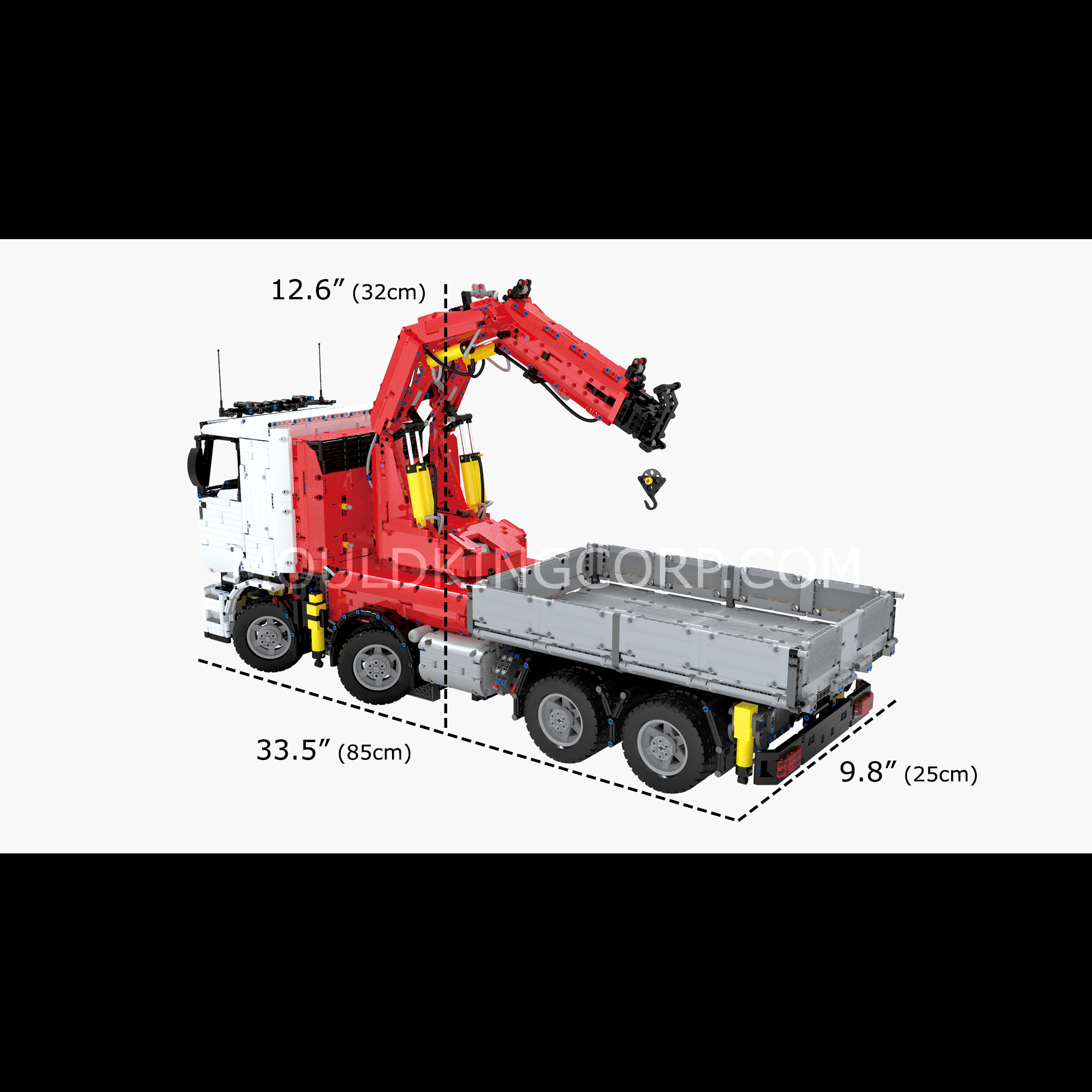MOULD KING 19002 Remote Control Pneumatic Crane Truck Building Blocks Set - 8,238 PCS STEM Construction Toy for Adults & Kids | DIY Engineering Model Kit for Birthday Gifts & Home Decoration