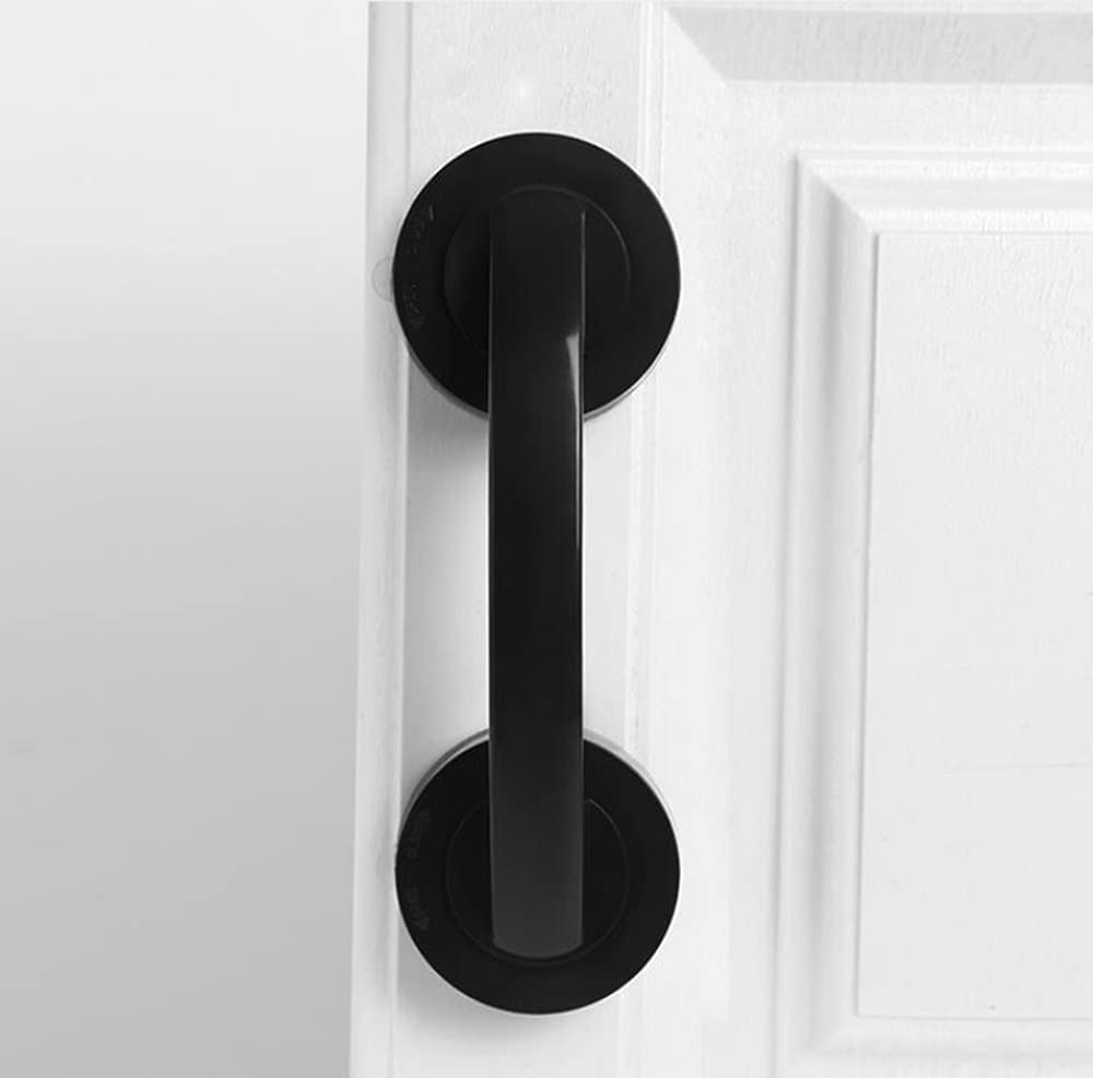KAFENDA Large Sliding Glass Door Handle - Sticky Suction Cup for Seamless Operation - Travel-Friendly Suction Door Handle Set (Large Black) - Perfect for Hotels, Apartments, and Office Glass Doors