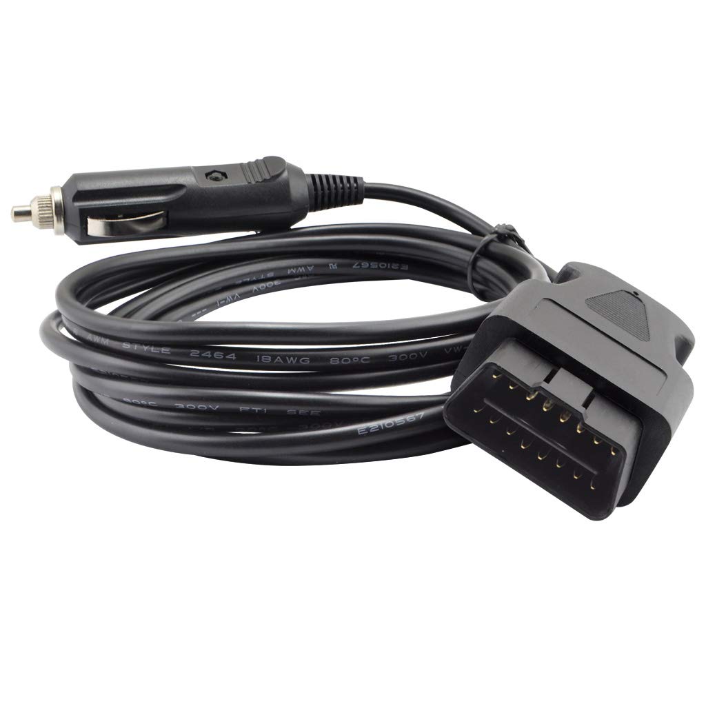 3M/10ft OBD II Vehicle ECU Emergency Power Supply Cable with Alligator Clips - 12V Car Battery Memory Saver & Cigarette Lighter Power Extension - Perfect for Car Maintenance, ECU Programming & Battery Replacement