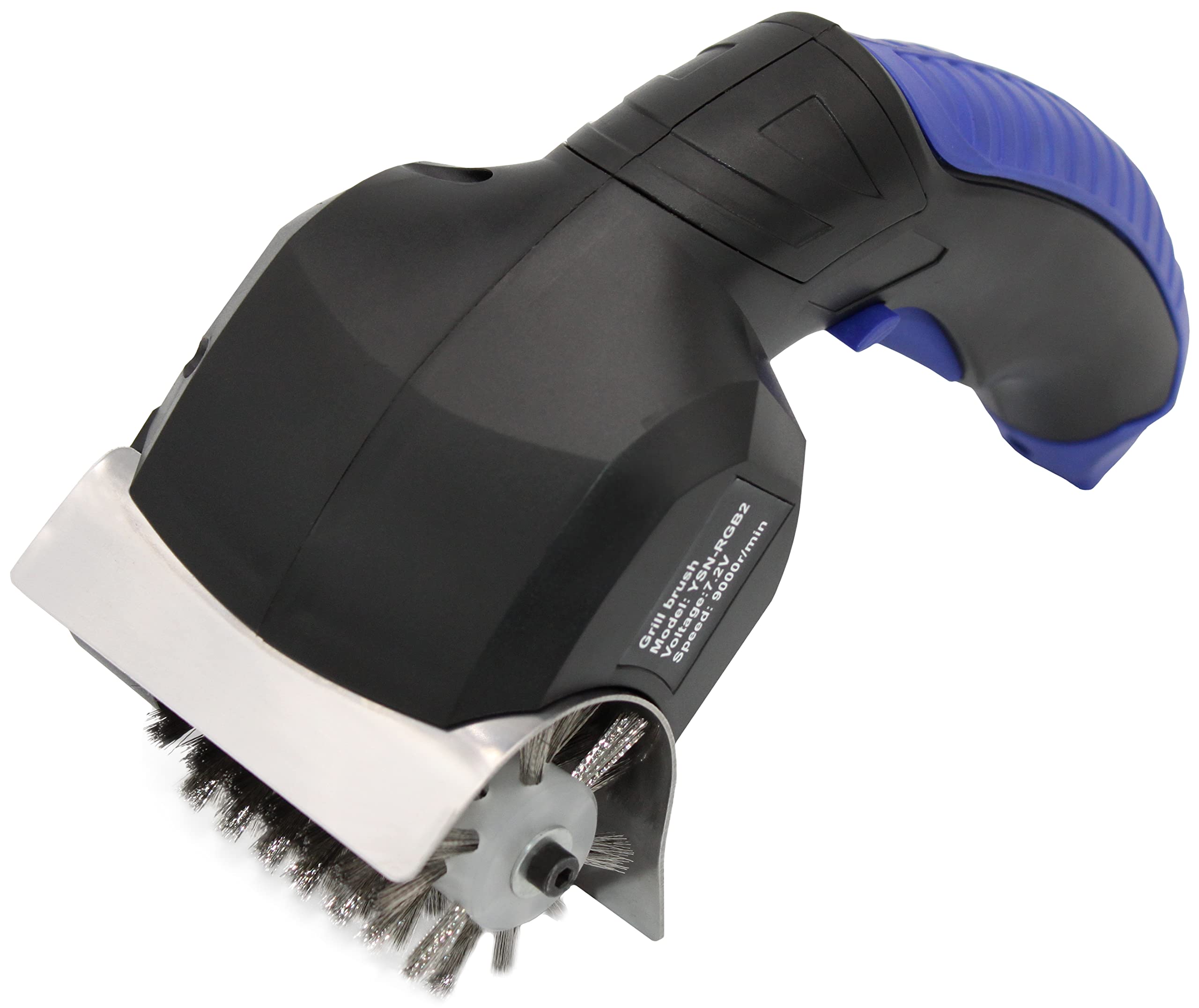 Flame King Electric BBQ Grill Brush - Cordless & Rechargeable with Stainless Steel Bristles - Black - Perfect for Outdoor Grilling, Camping, and Backyard BBQ Parties