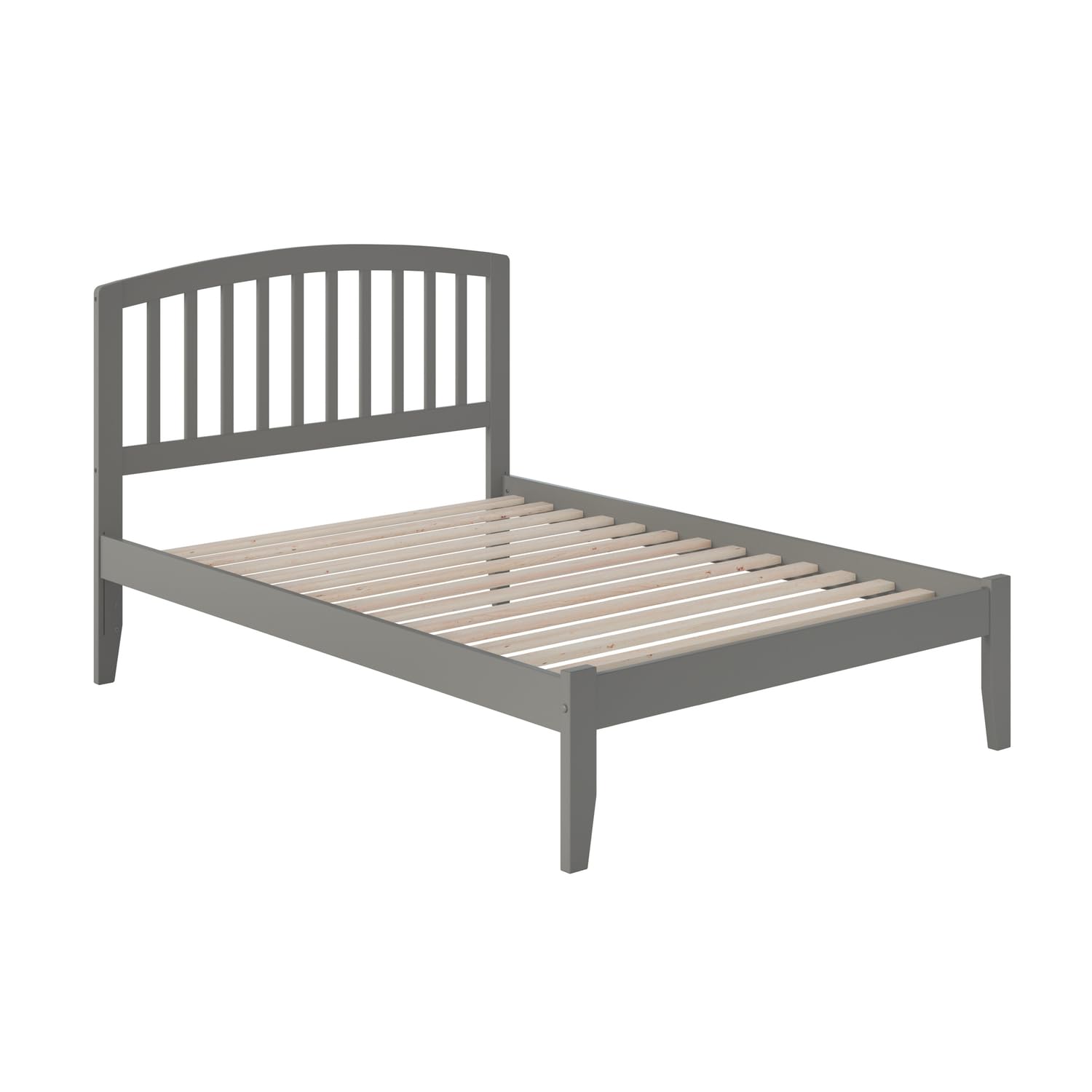 AFI Richmond Full Platform Bed Frame with USB Charging Ports - Modern Grey Wooden Bed for Small Spaces - Perfect for Apartments, Dorms & Guest Rooms